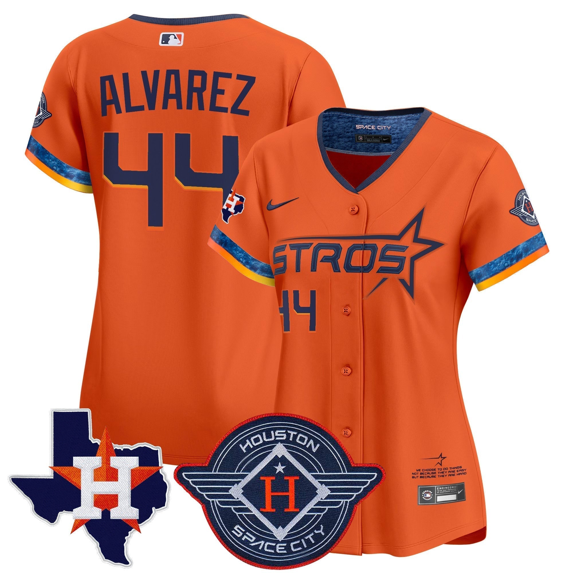 Women's HOU 2025 City Connect Texas Patch Vapor Premier Limited Jersey - Stitched