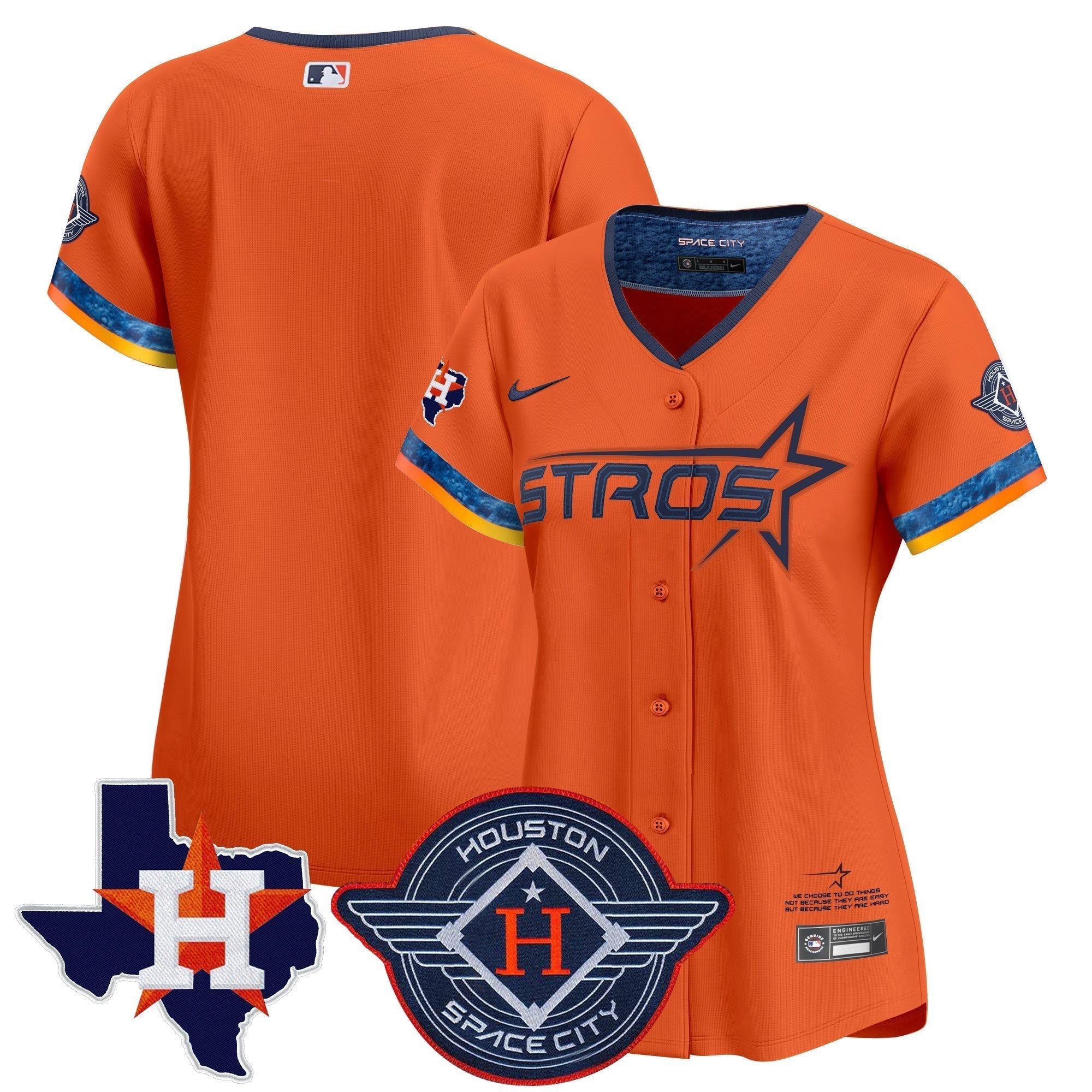 Women's HOU 2025 City Connect Texas Patch Vapor Premier Limited Jersey - Stitched