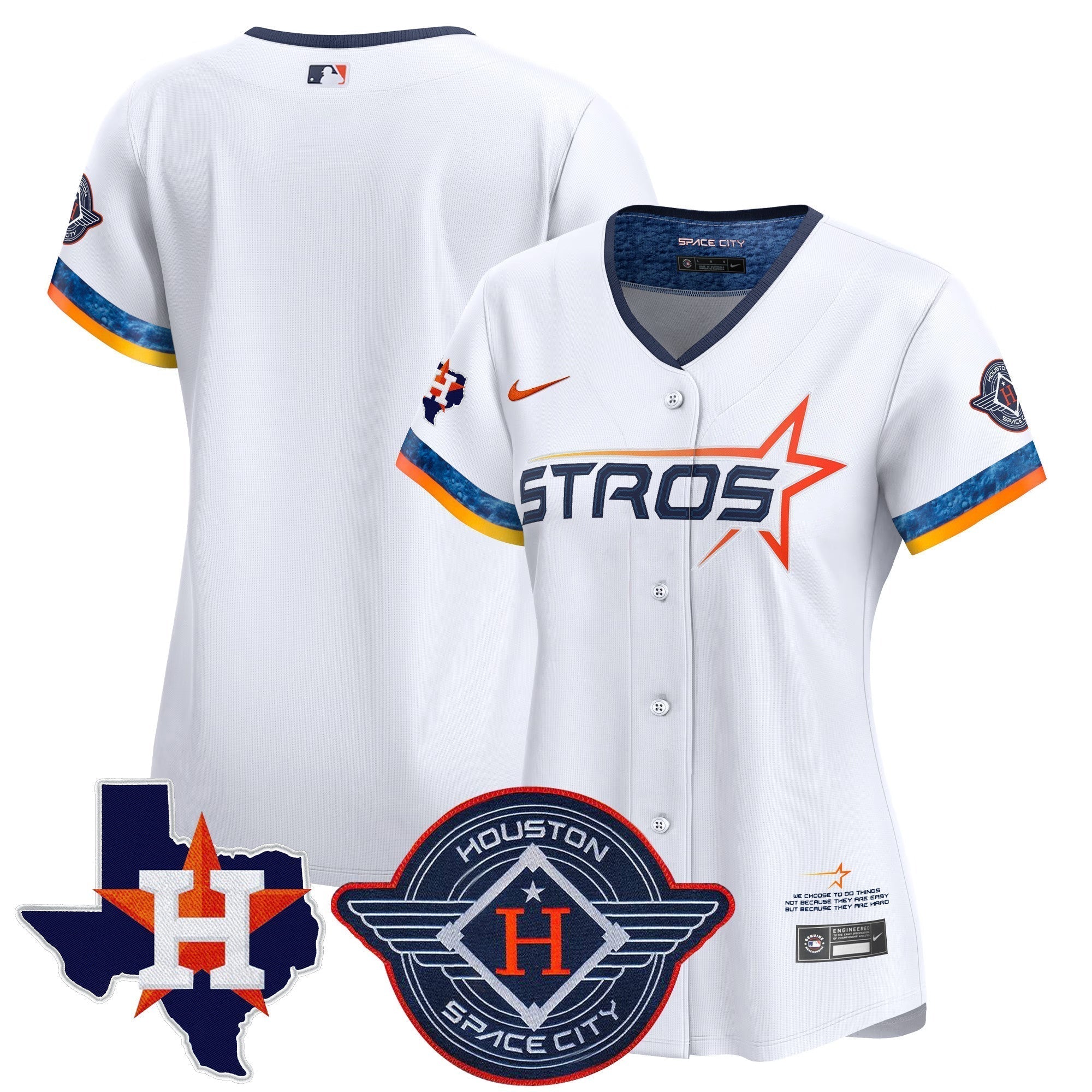 Women's HOU 2025 City Connect Texas Patch Vapor Premier Limited Jersey - Stitched