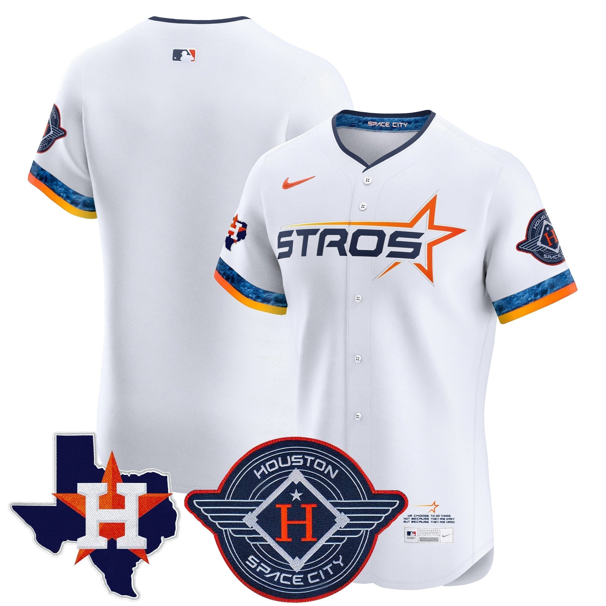 HOU 2025 City Connect Texas Patch Vapor Premier Elite Jersey - Stitched