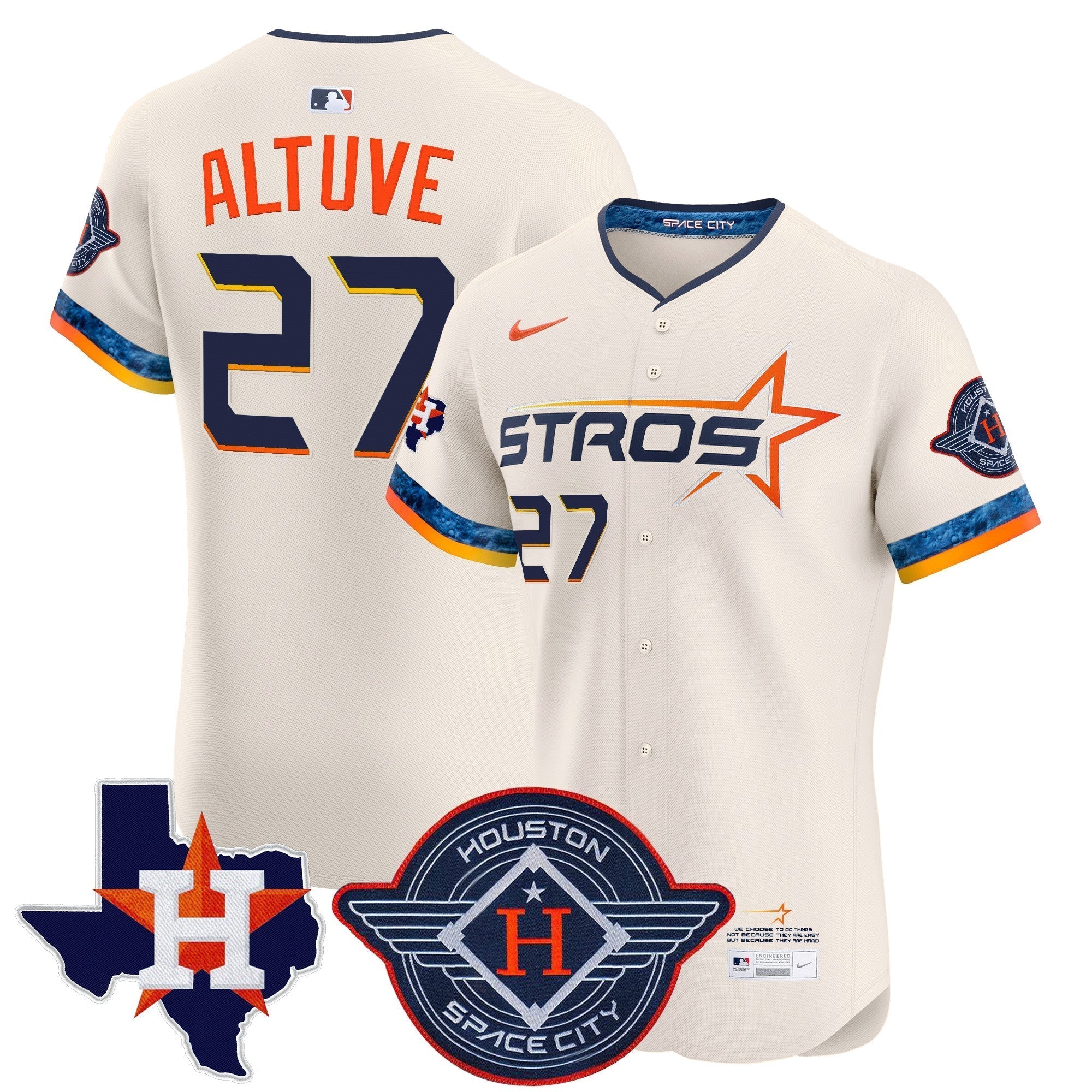 HOU 2025 City Connect Texas Patch Vapor Premier Elite Jersey - Stitched