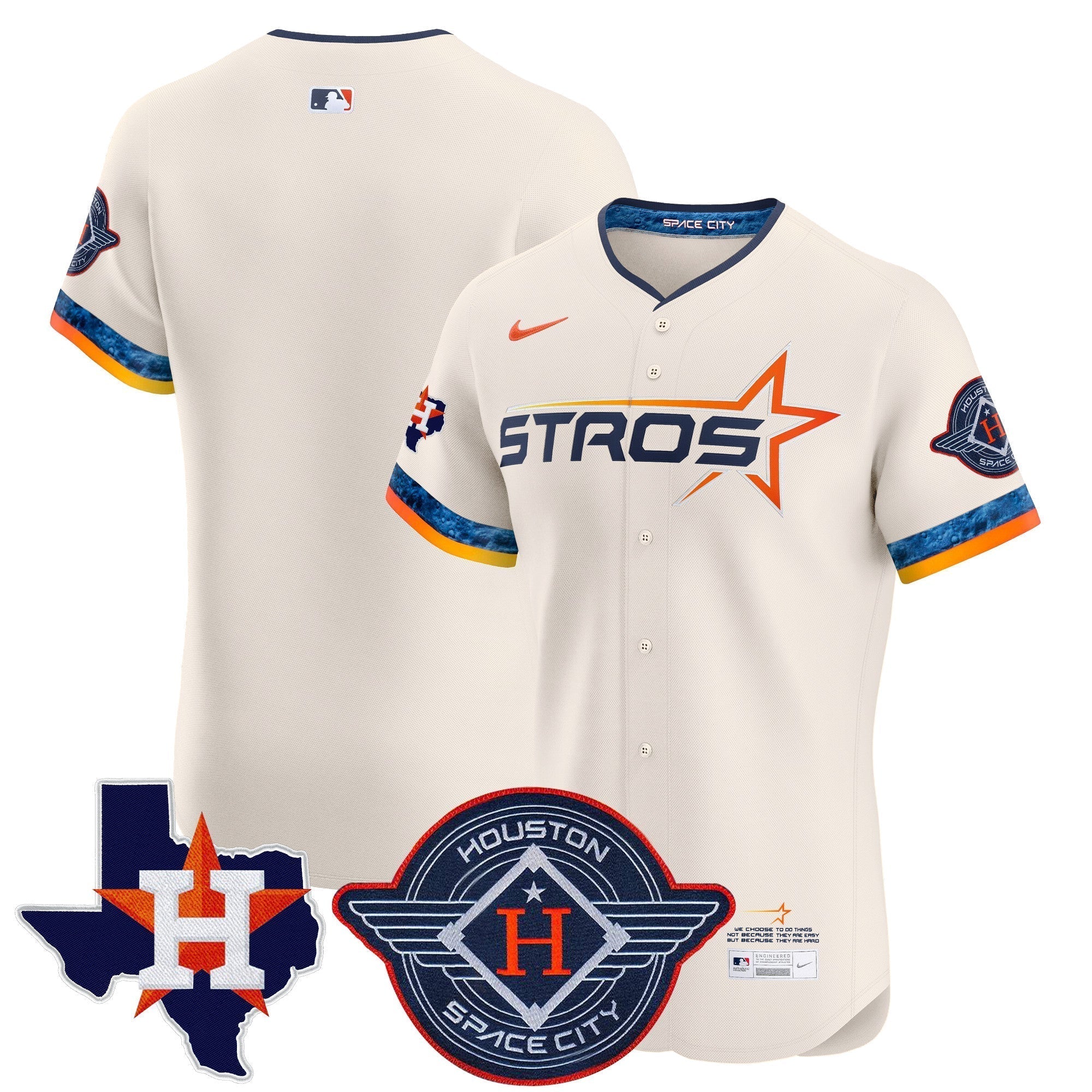 HOU 2025 City Connect Texas Patch Vapor Premier Elite Jersey - Stitched