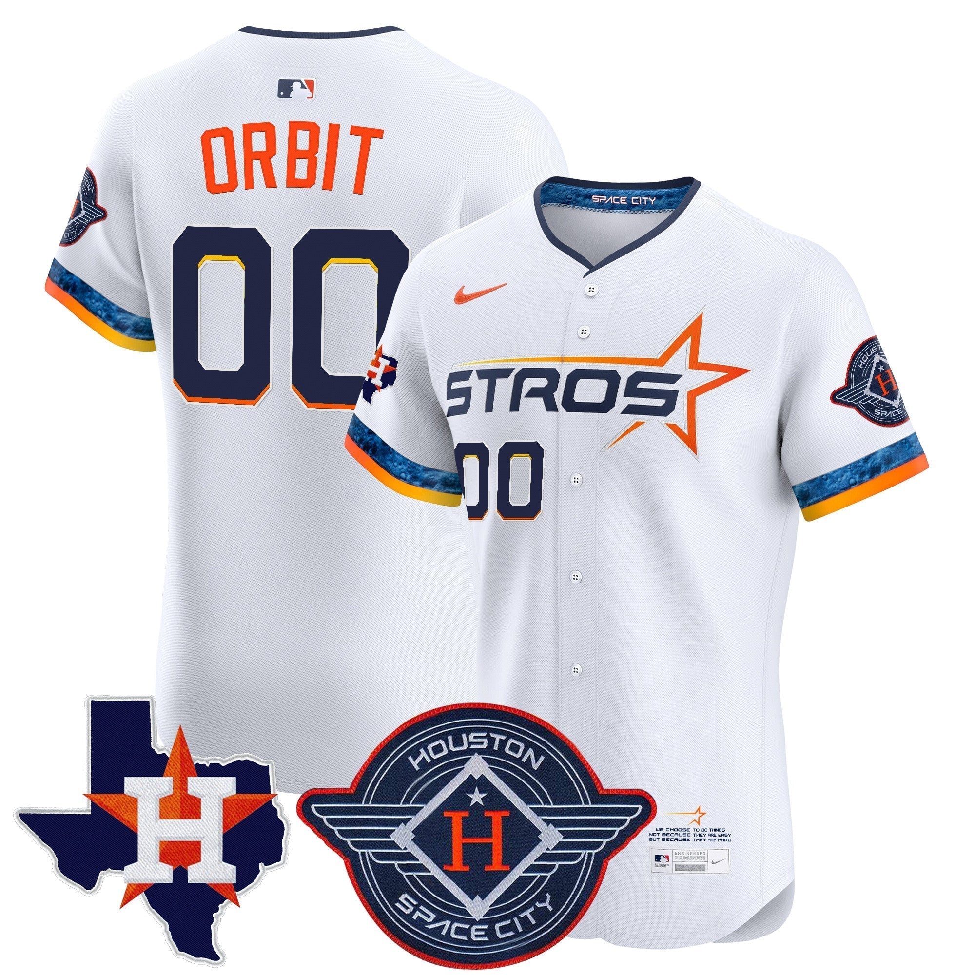 HOU 2025 City Connect Texas Patch Vapor Premier Elite Jersey - Stitched