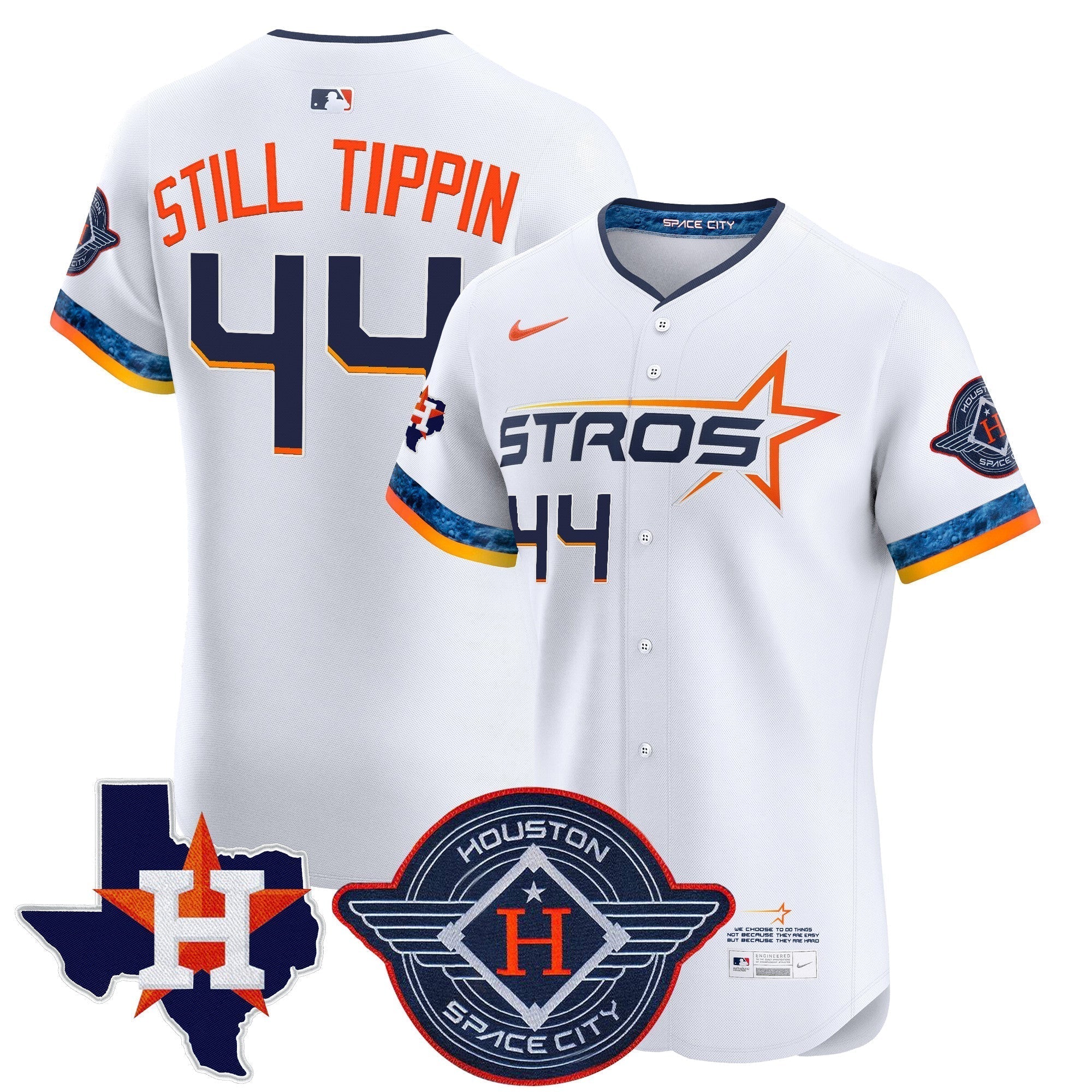 HOU 2025 City Connect Texas Patch Vapor Premier Elite Jersey - Stitched