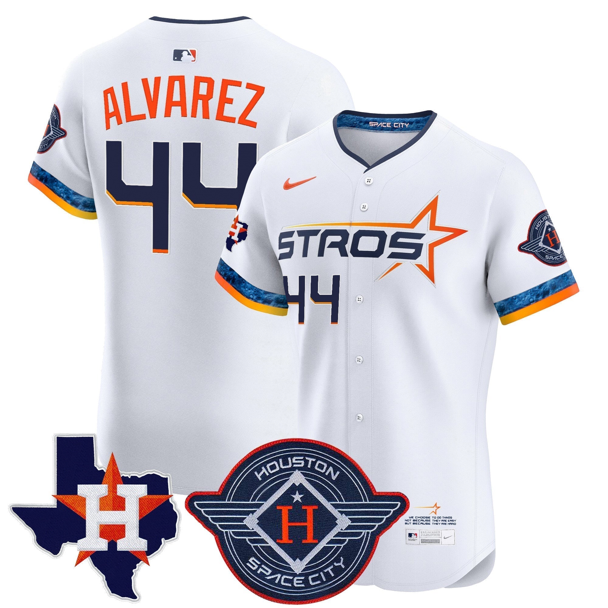 HOU 2025 City Connect Texas Patch Vapor Premier Elite Jersey - Stitched