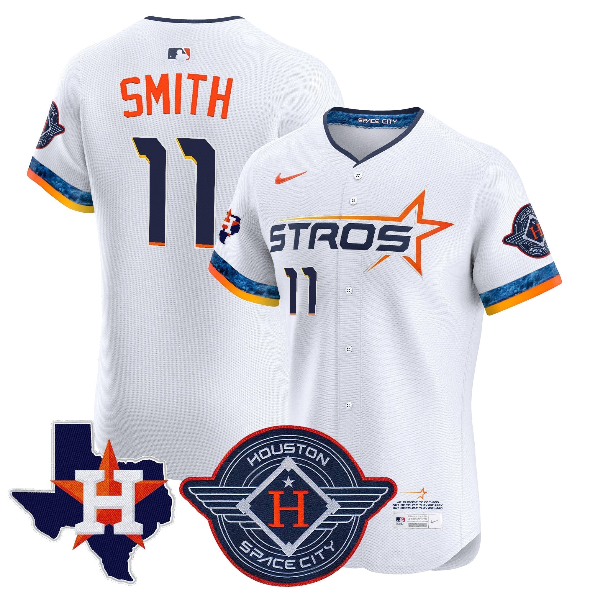 HOU 2025 City Connect Texas Patch Vapor Premier Elite Jersey - Stitched