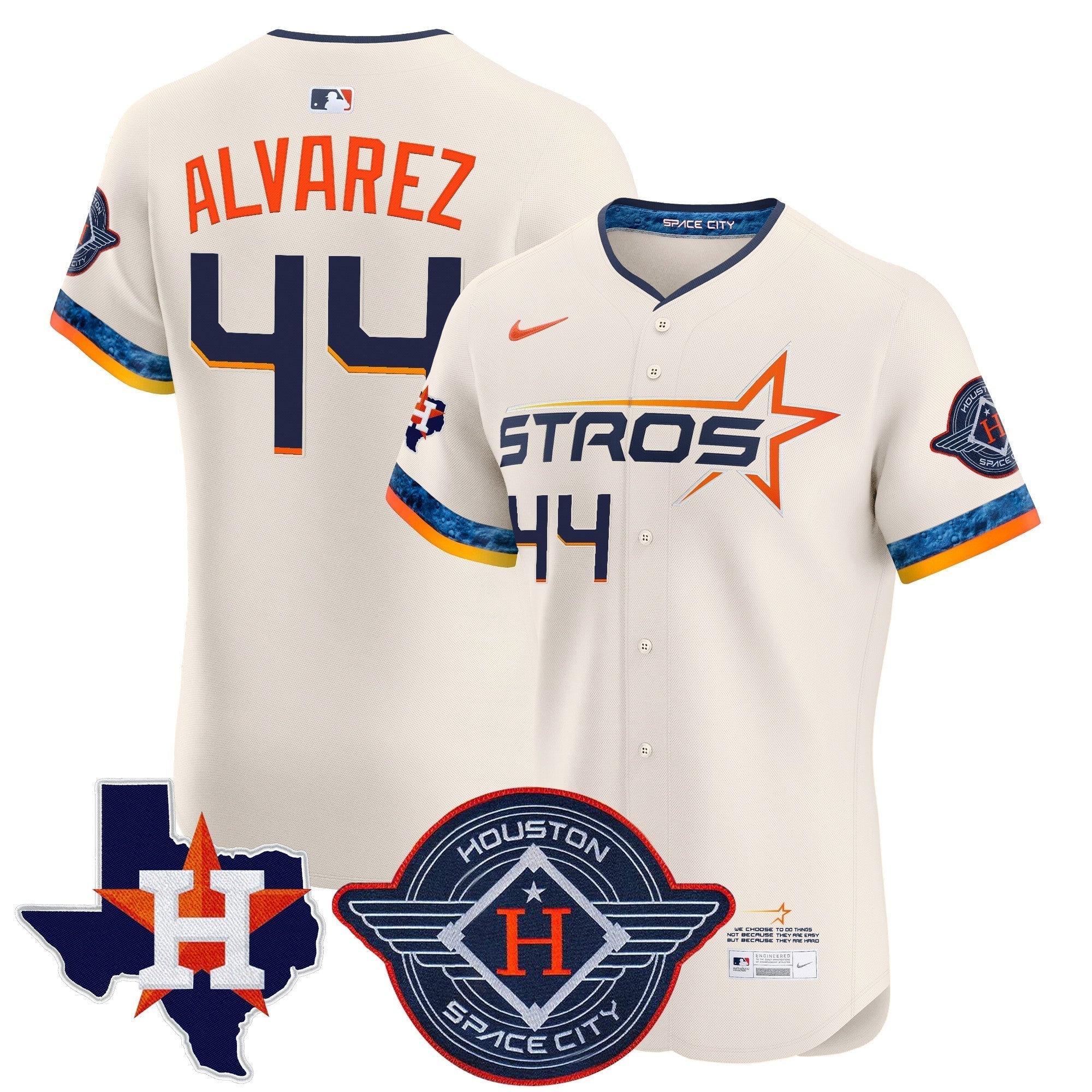 HOU 2025 City Connect Texas Patch Vapor Premier Elite Jersey - Stitched