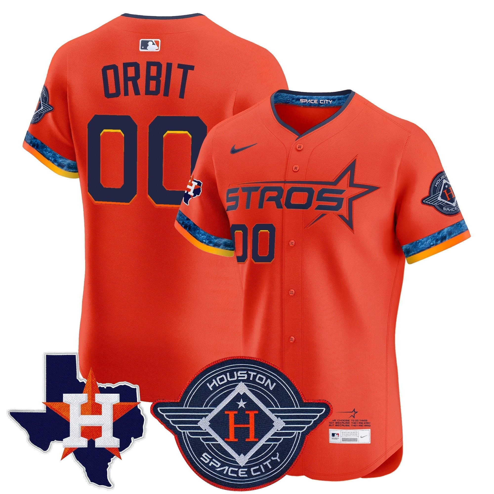 HOU 2025 City Connect Texas Patch Vapor Premier Elite Jersey - Stitched