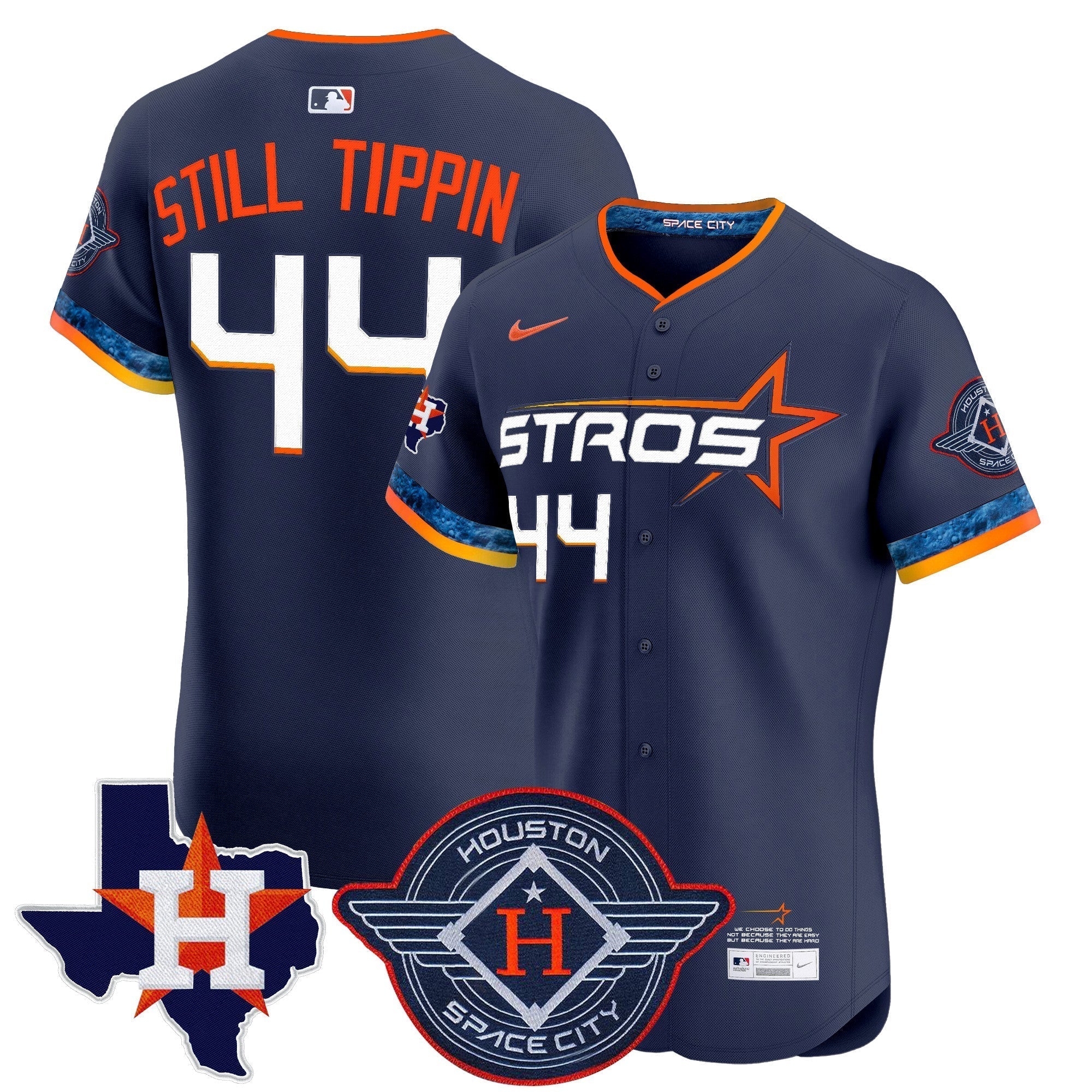 HOU 2025 City Connect Texas Patch Vapor Premier Elite Jersey - Stitched