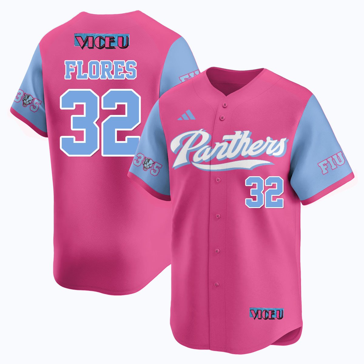FIU Baseball 2025 'Vice U' Jersey - Stitched