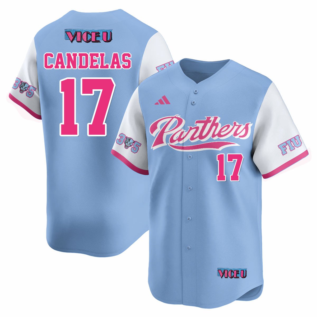 FIU Baseball 2025 'Vice U' Jersey - Stitched