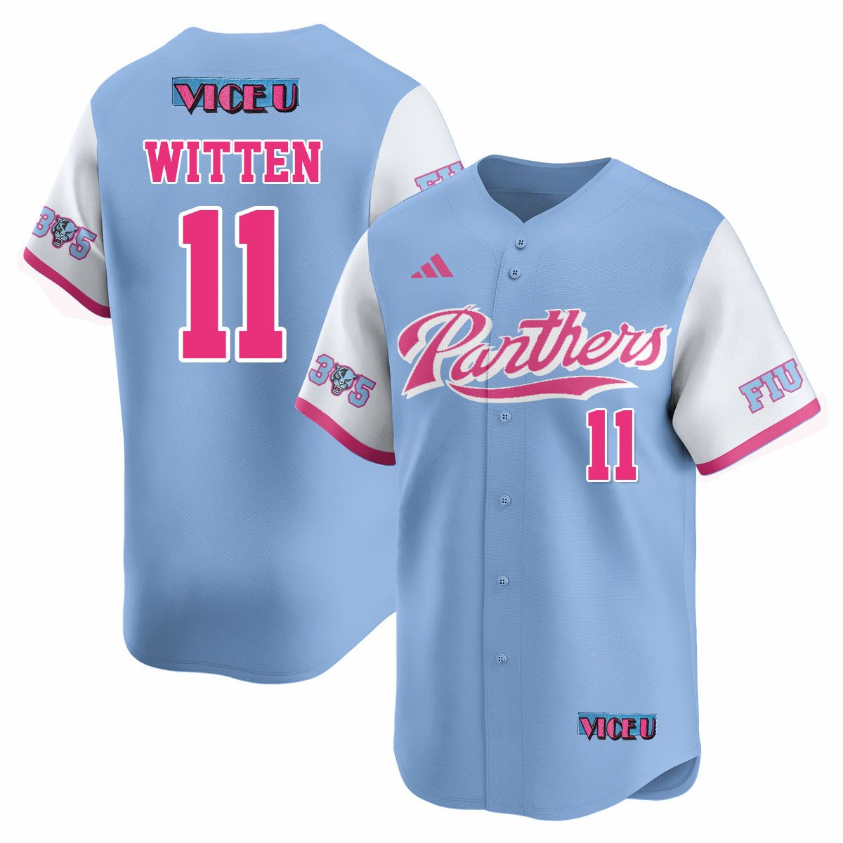 FIU Baseball 2025 'Vice U' Jersey - Stitched