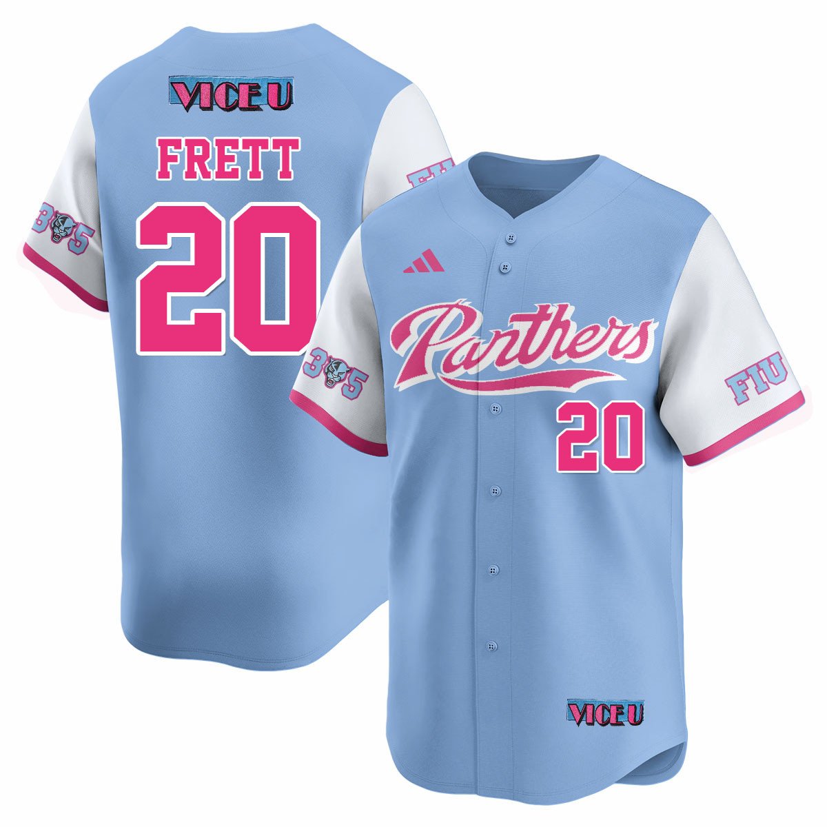 FIU Baseball 2025 'Vice U' Jersey - Stitched
