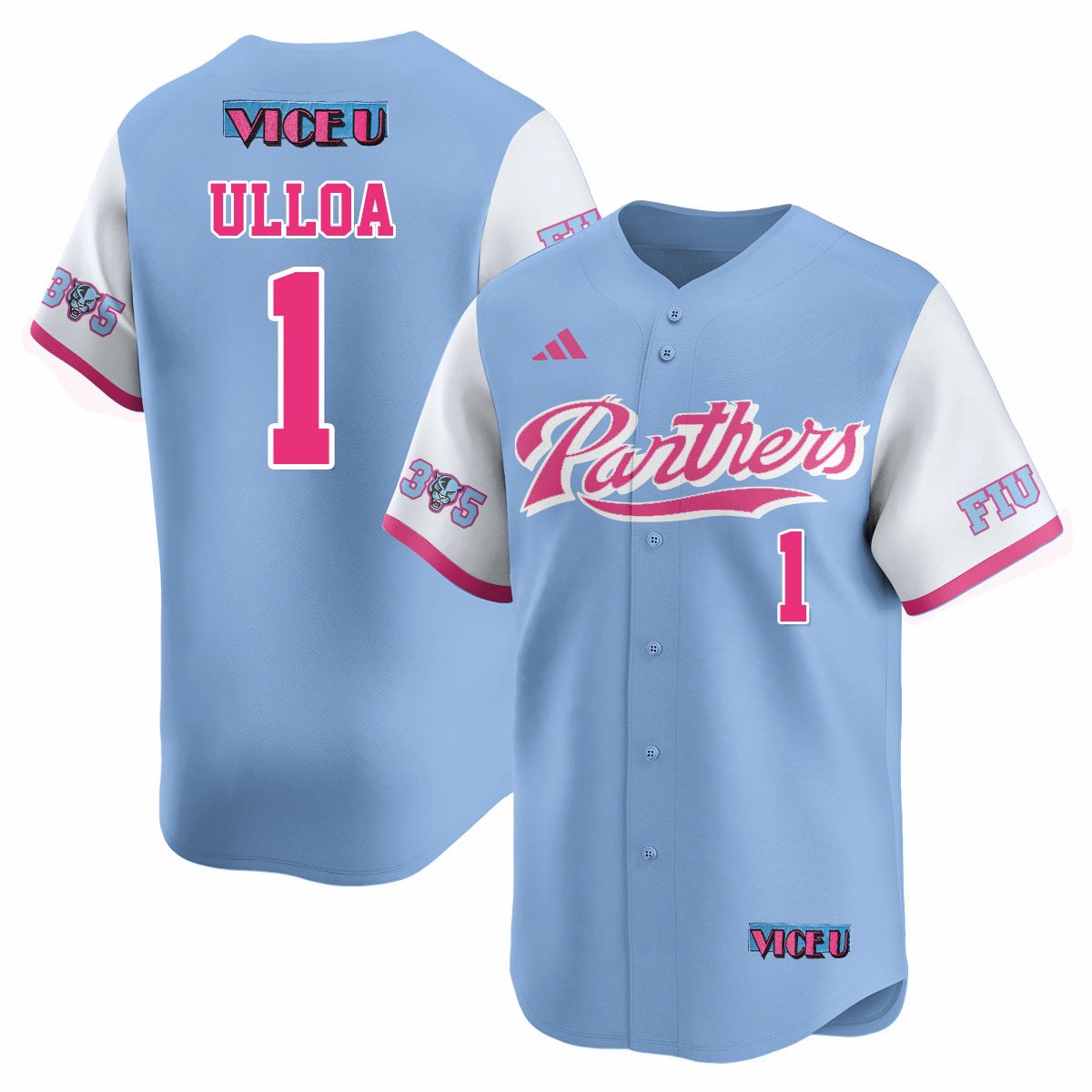 FIU Baseball 2025 'Vice U' Jersey - Stitched