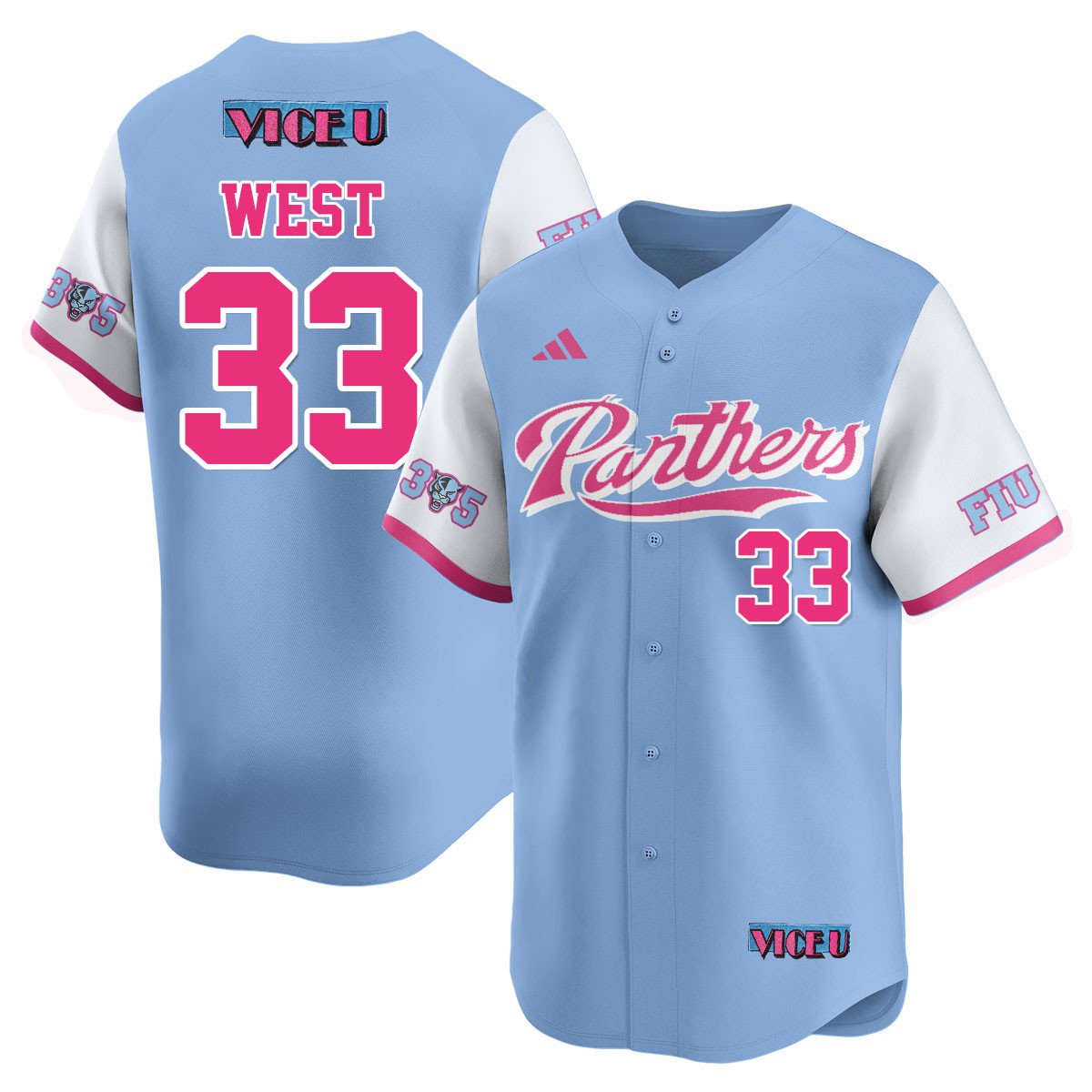 FIU Baseball 2025 'Vice U' Jersey - Stitched
