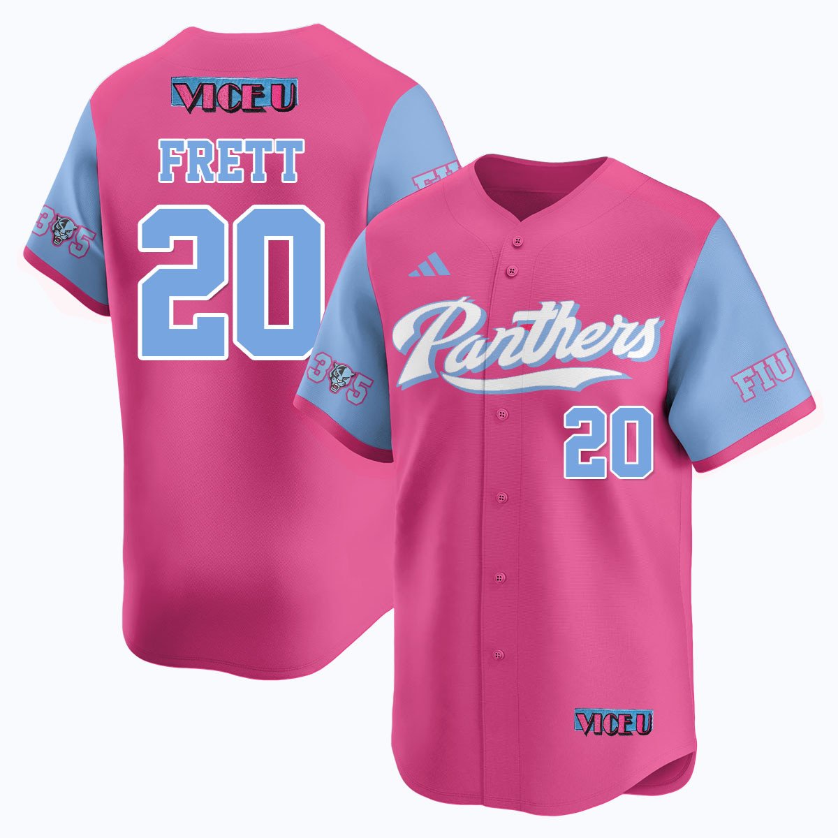 FIU Baseball 2025 'Vice U' Jersey - Stitched