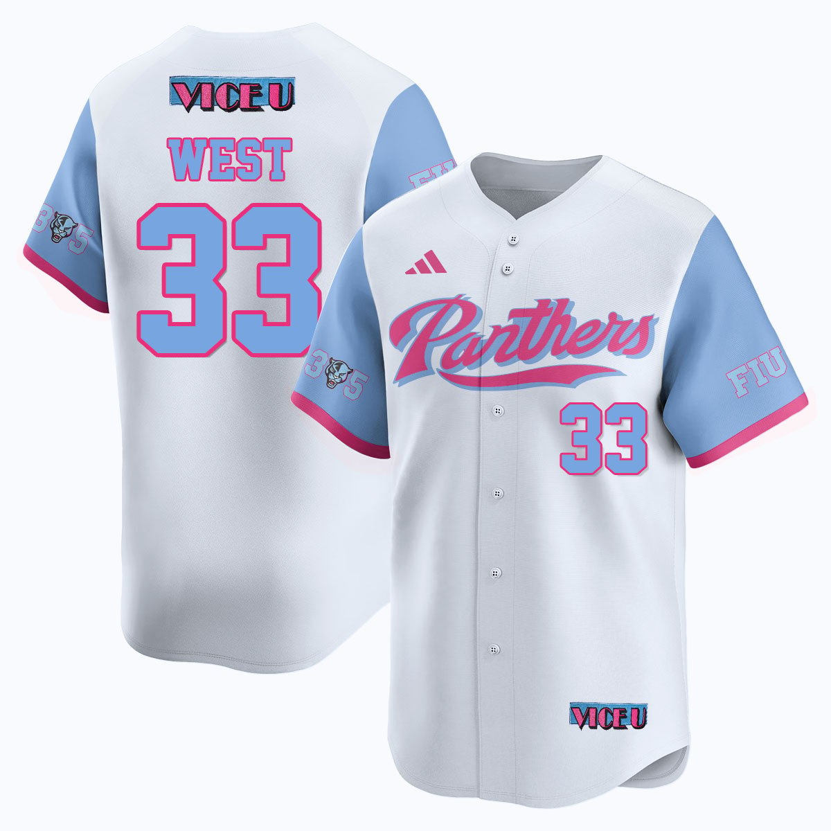 FIU Baseball 2025 'Vice U' Jersey - Stitched