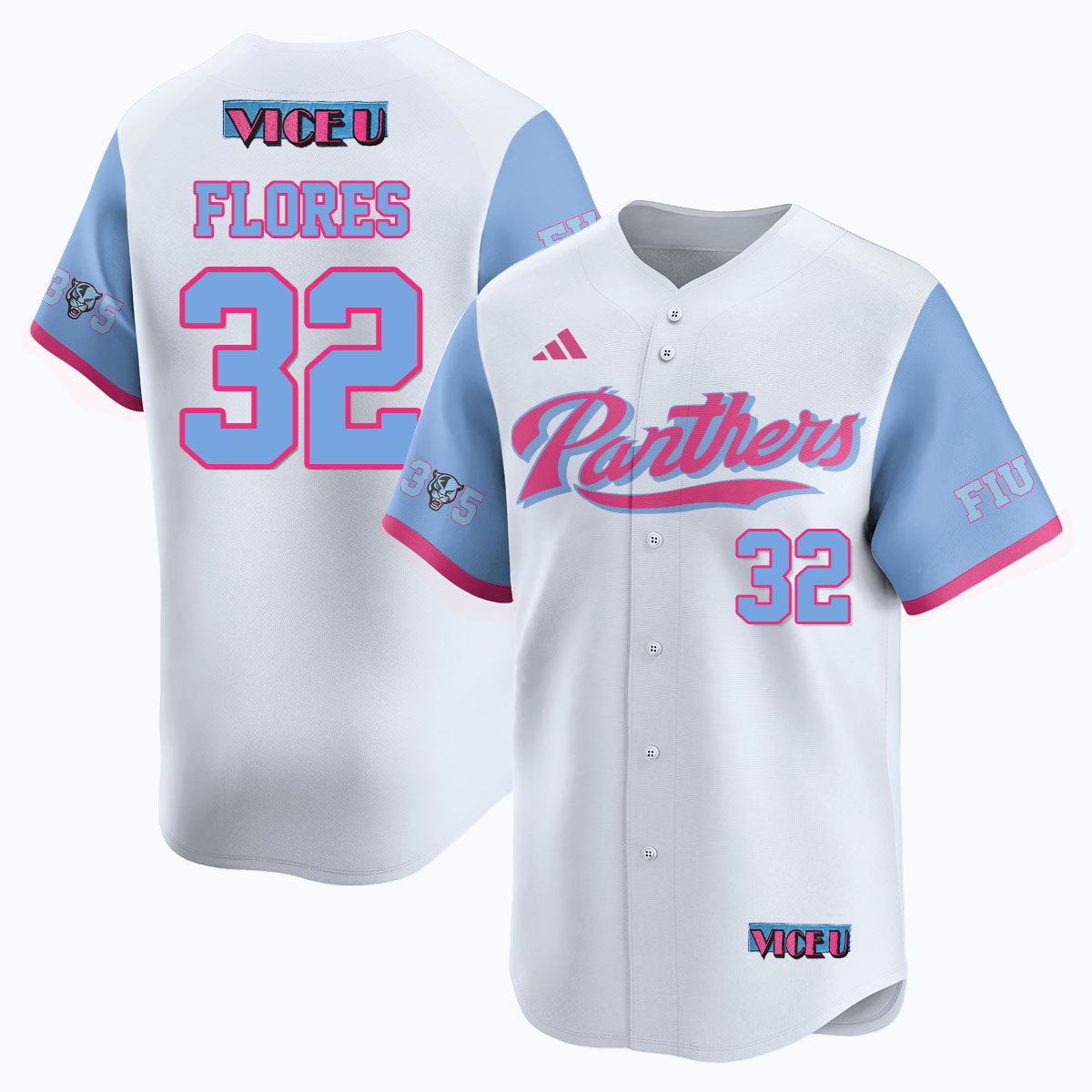 FIU Baseball 2025 'Vice U' Jersey - Stitched