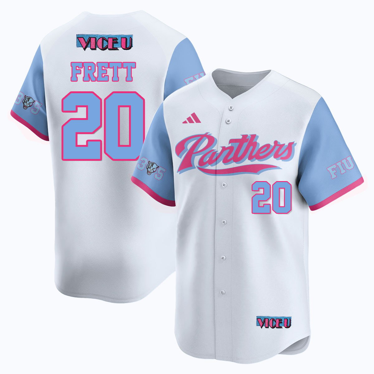 FIU Baseball 2025 'Vice U' Jersey - Stitched