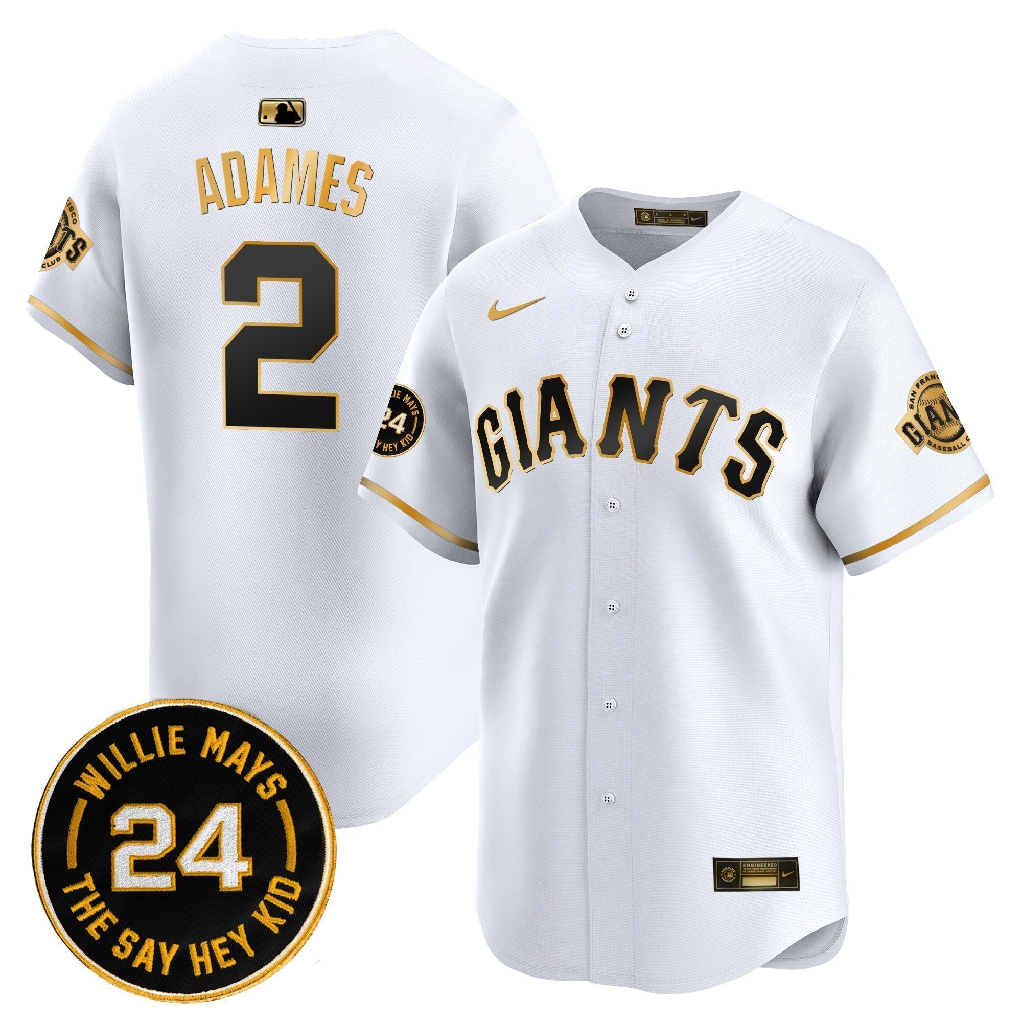 SF 2025 Willie Mays Patch Vapor Premier Limited Jersey - Stitched