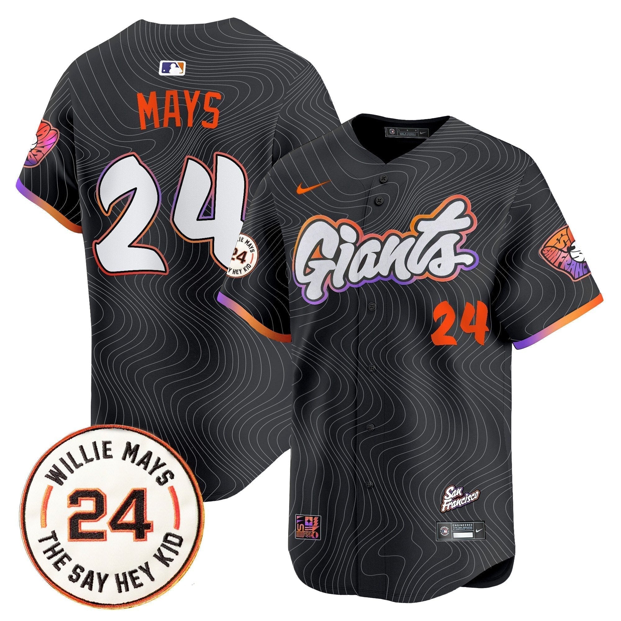 SF 2025 Willie Mays Patch Vapor Premier Limited Jersey - Stitched