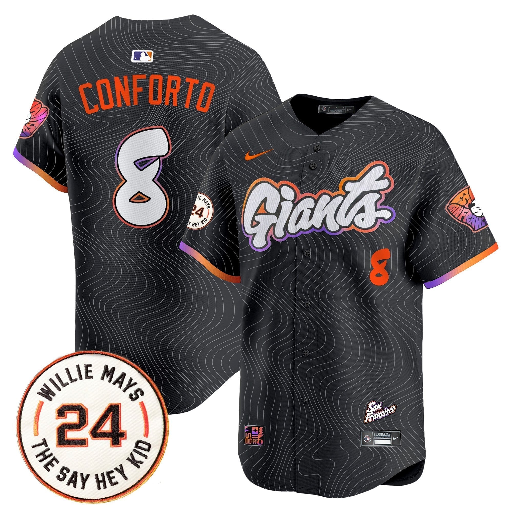 SF 2025 Willie Mays Patch Vapor Premier Limited Jersey - Stitched