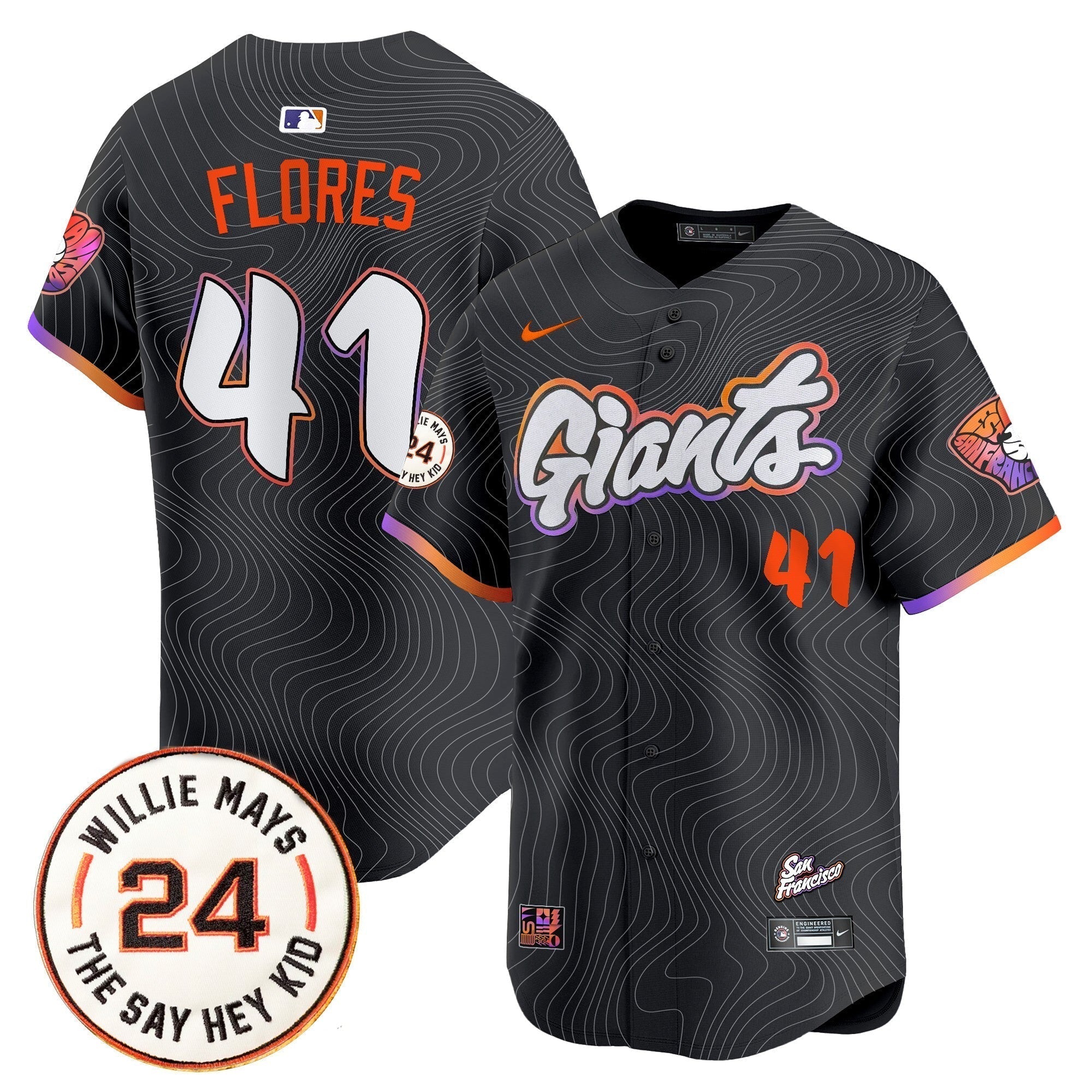 SF 2025 Willie Mays Patch Vapor Premier Limited Jersey - Stitched