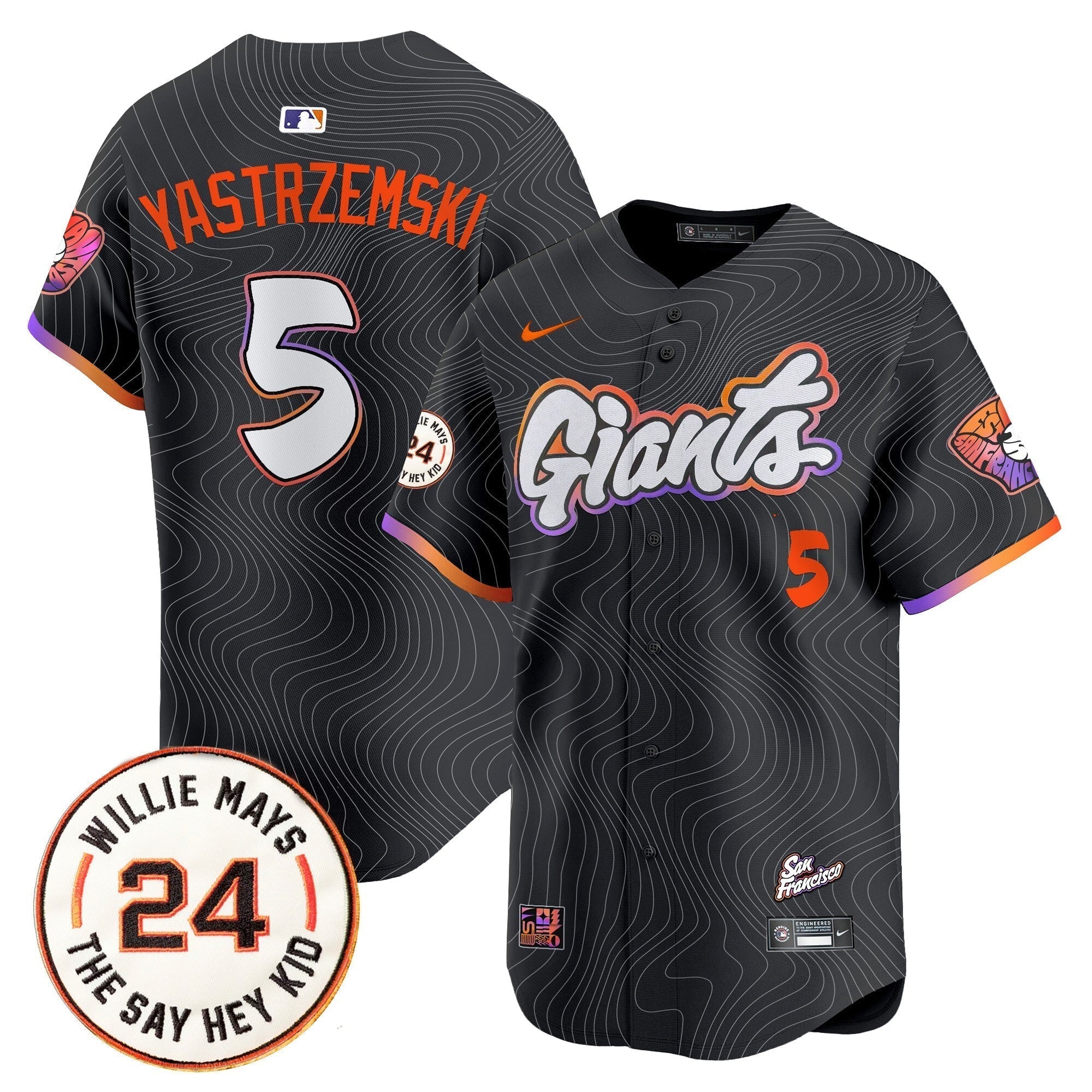 SF 2025 Willie Mays Patch Vapor Premier Limited Jersey - Stitched
