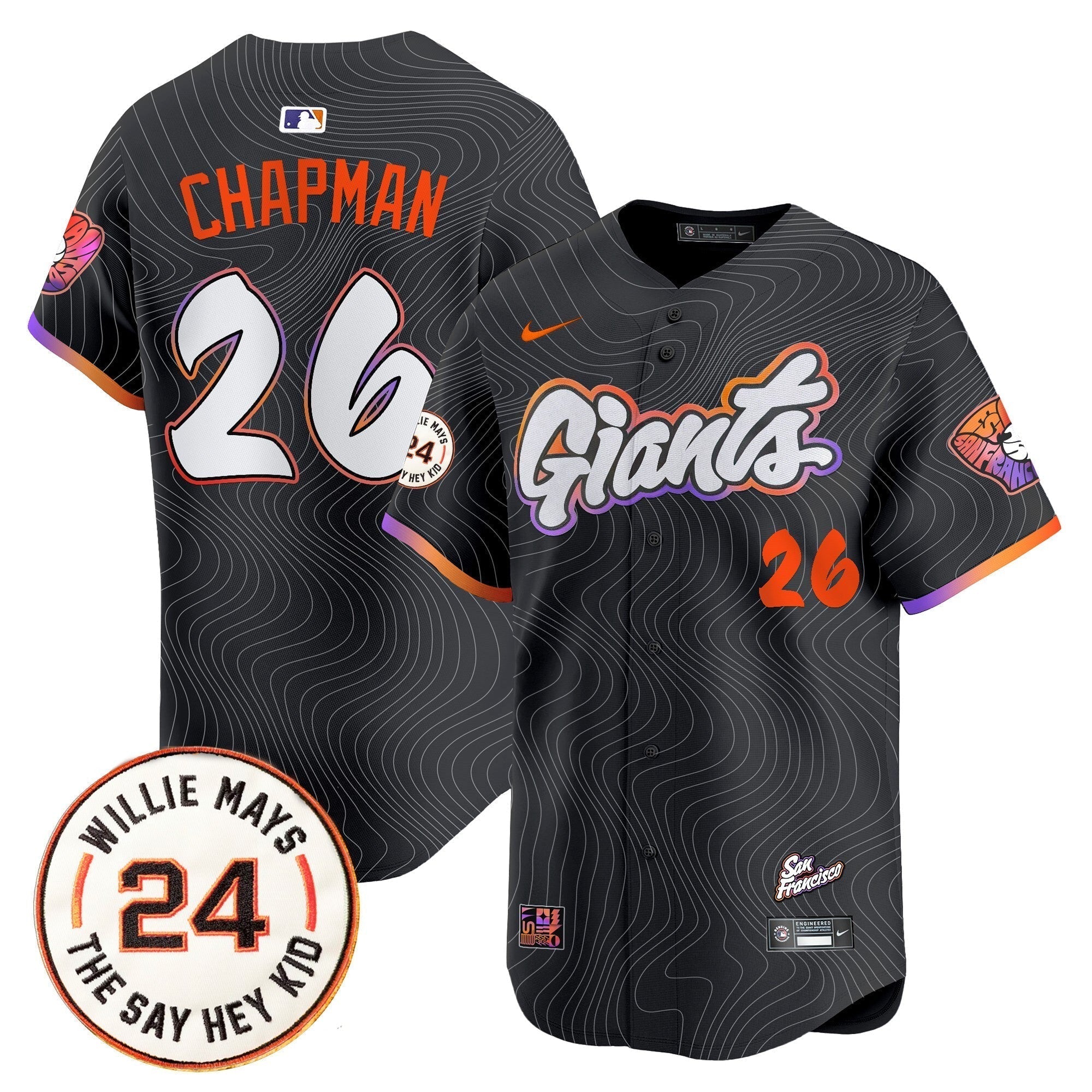 SF 2025 Willie Mays Patch Vapor Premier Limited Jersey - Stitched