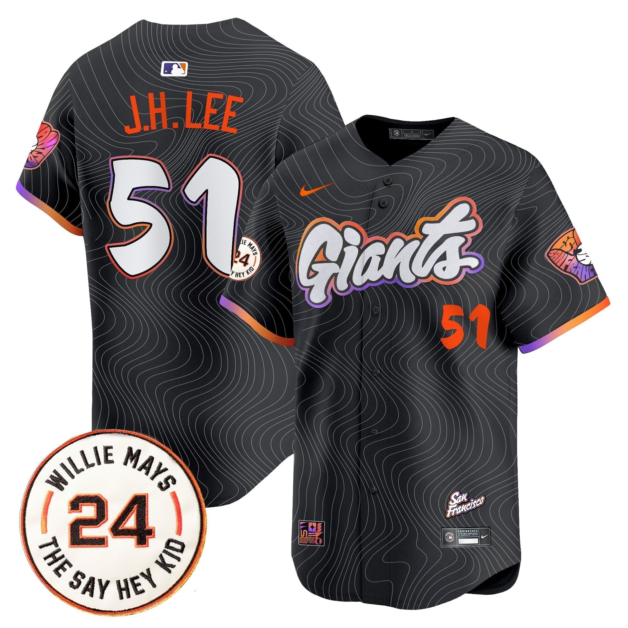 SF 2025 Willie Mays Patch Vapor Premier Limited Jersey - Stitched