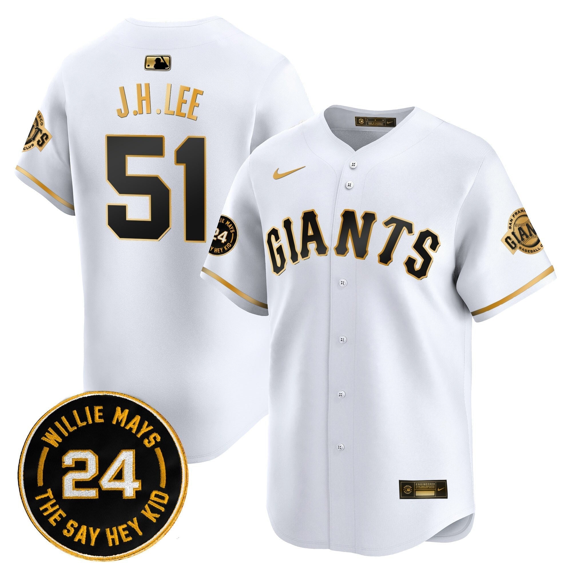 SF 2025 Willie Mays Patch Vapor Premier Limited Jersey - Stitched