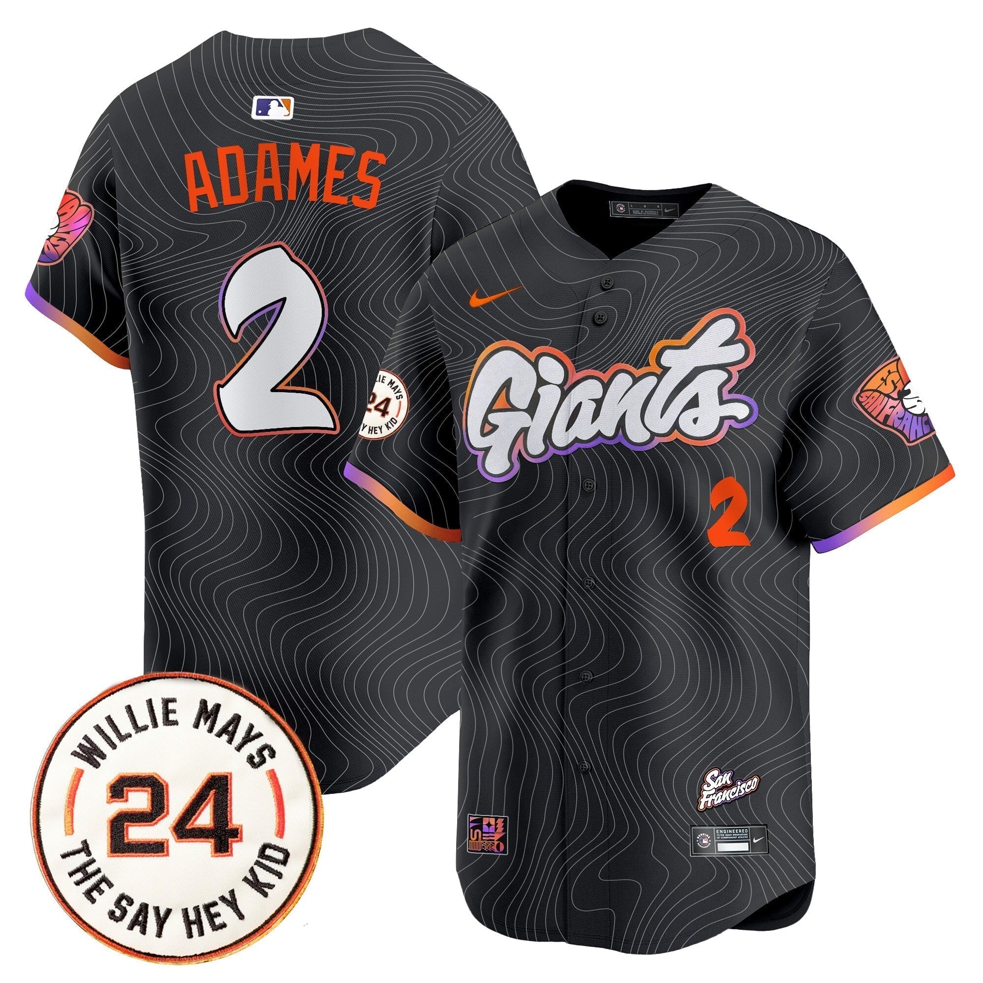 SF 2025 Willie Mays Patch Vapor Premier Limited Jersey - Stitched