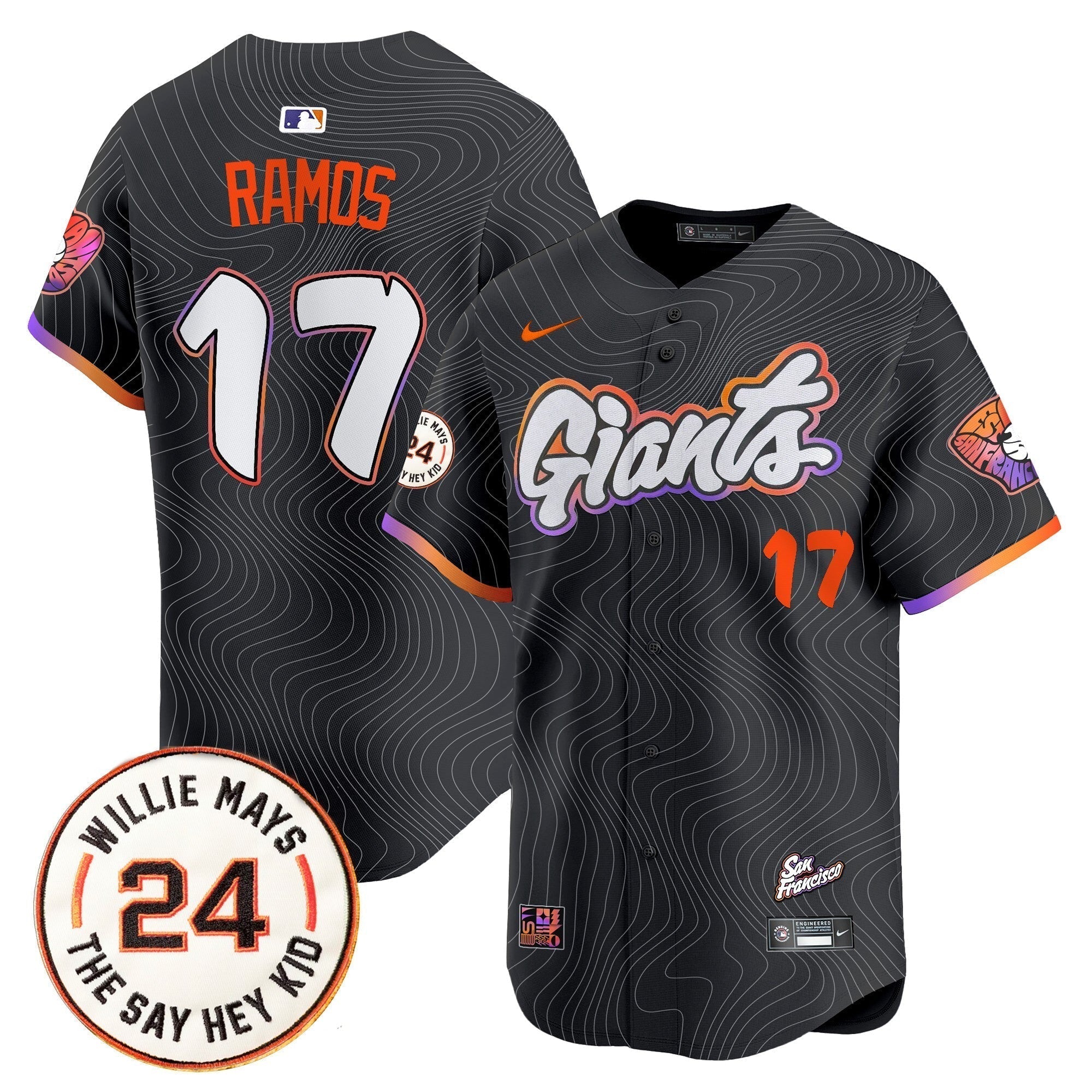 SF 2025 Willie Mays Patch Vapor Premier Limited Jersey - Stitched