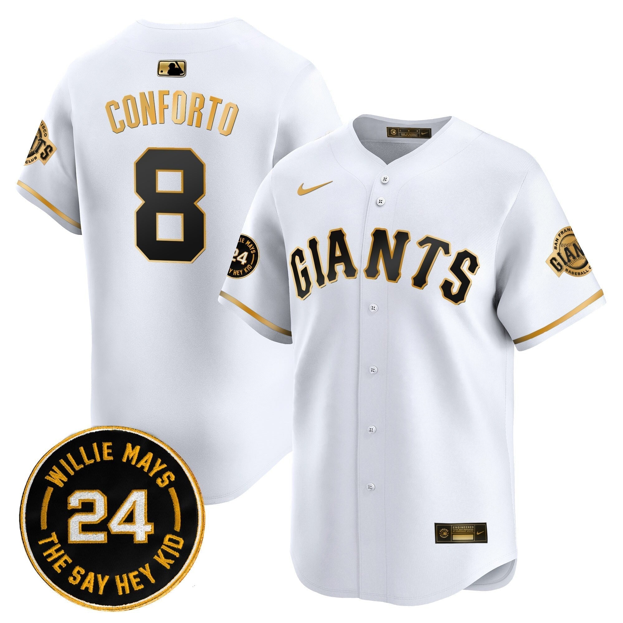 SF 2025 Willie Mays Patch Vapor Premier Limited Jersey - Stitched