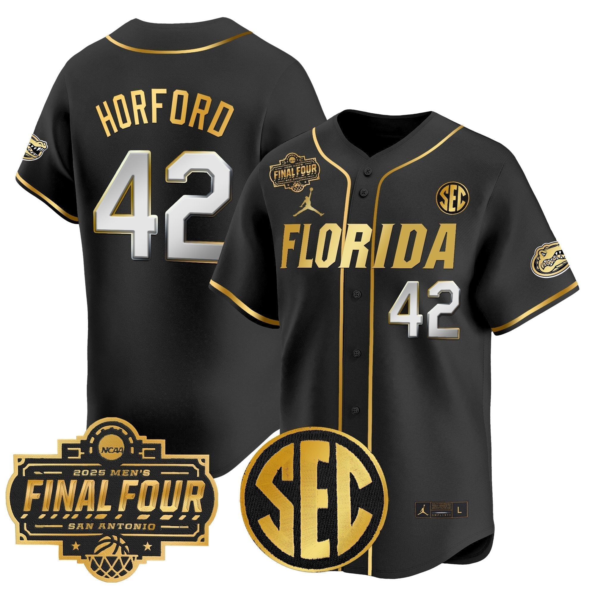 UF 2025 Final Four Patch Vapor Baseball Jersey - Stitched