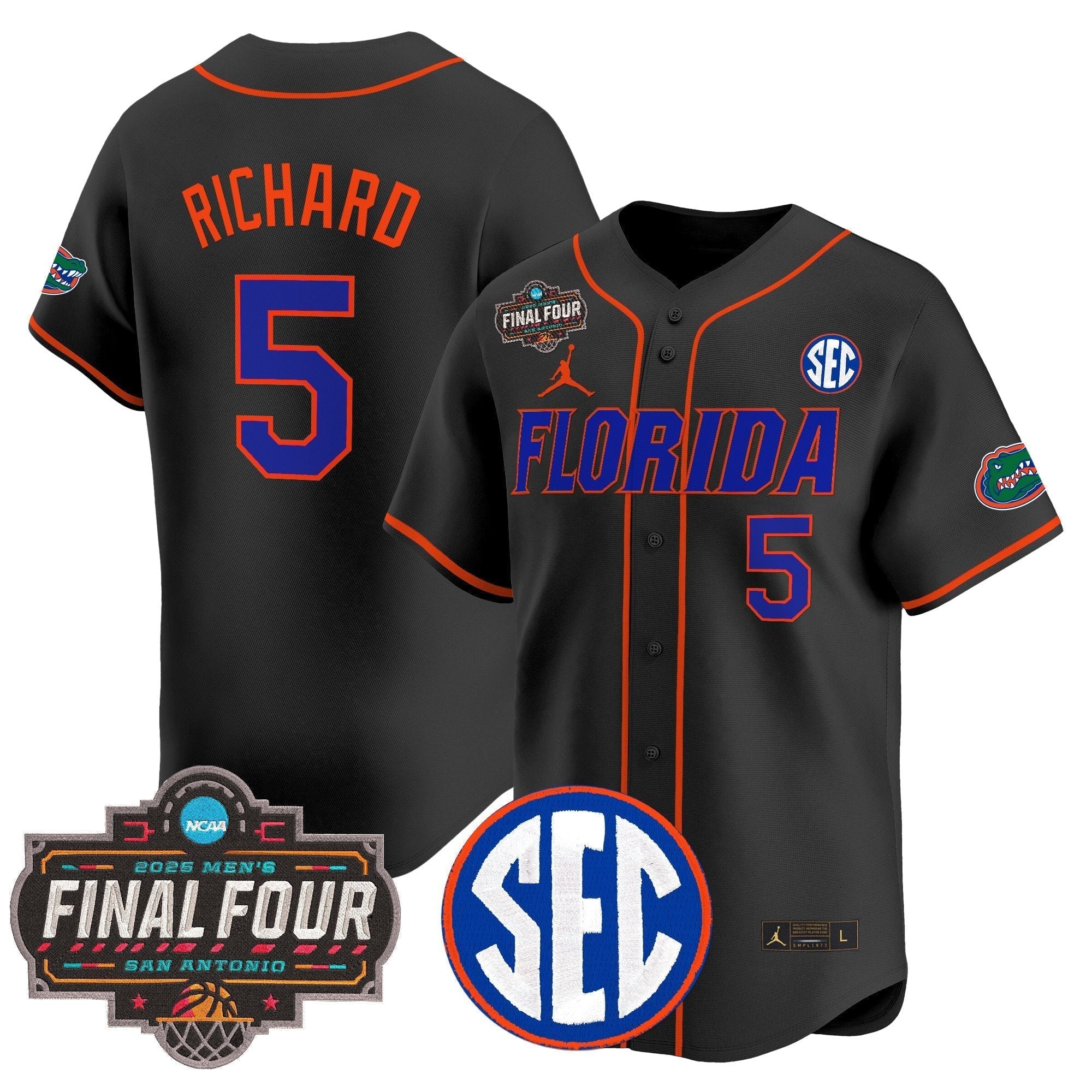 UF 2025 Final Four Patch Vapor Baseball Jersey - Stitched