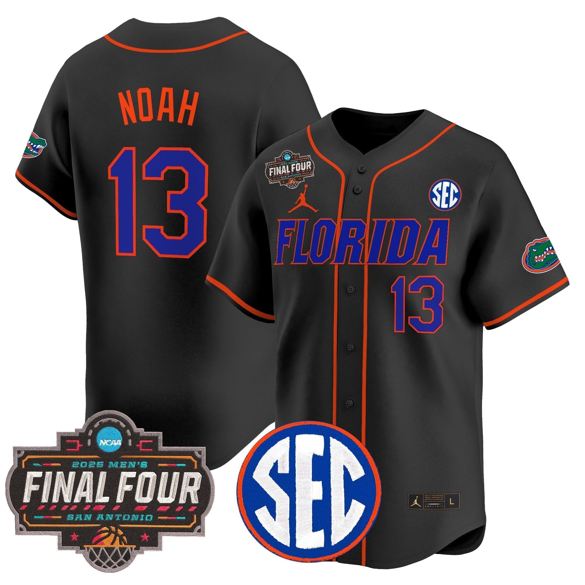 UF 2025 Final Four Patch Vapor Baseball Jersey - Stitched