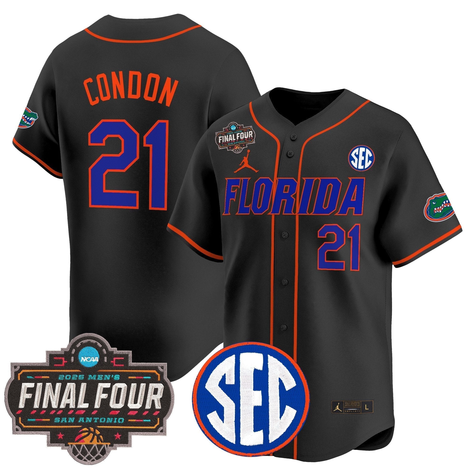 UF 2025 Final Four Patch Vapor Baseball Jersey - Stitched