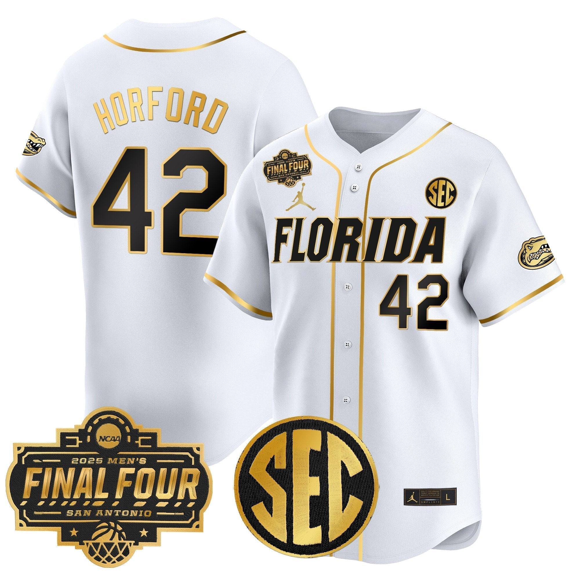 UF 2025 Final Four Patch Vapor Baseball Jersey - Stitched