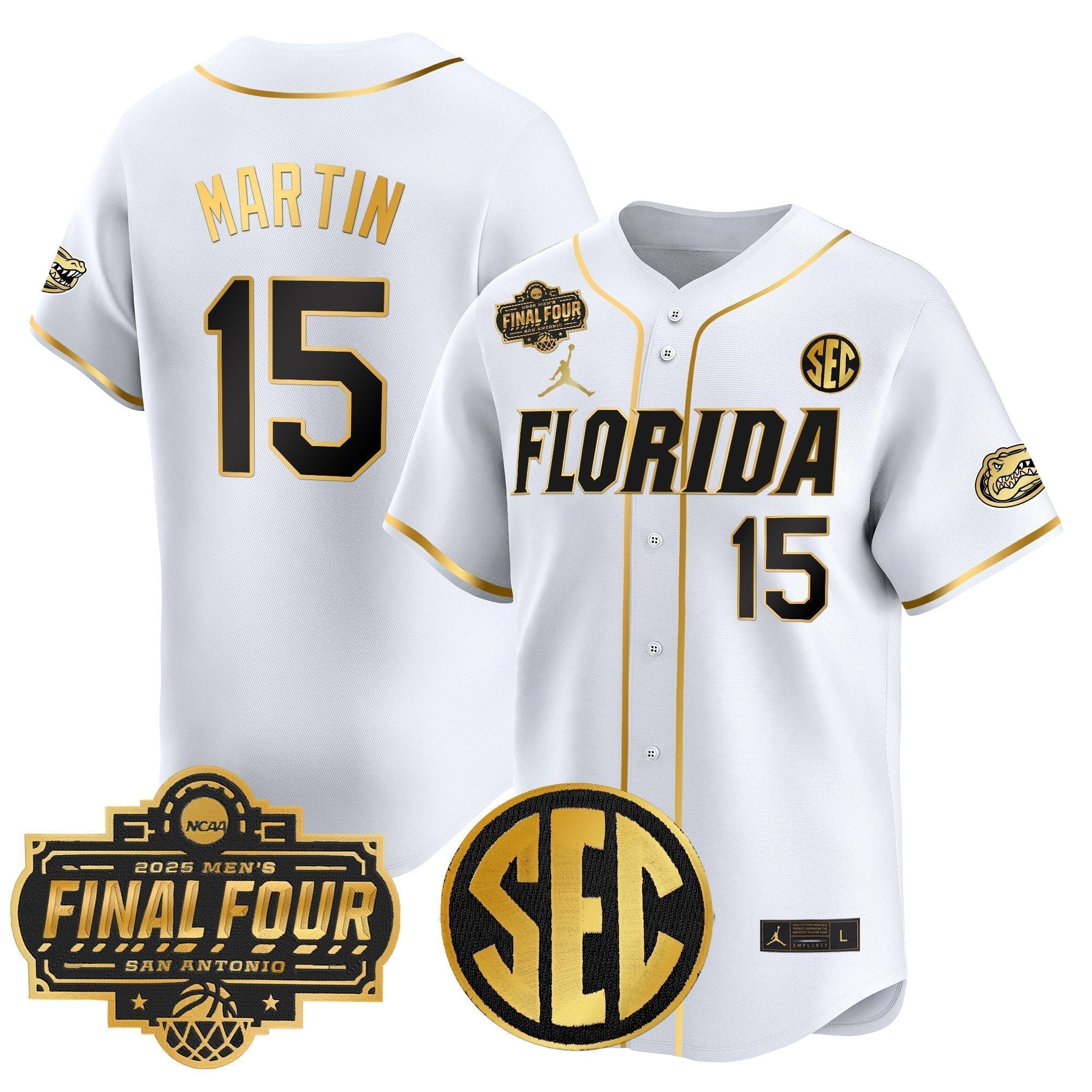 UF 2025 Final Four Patch Vapor Baseball Jersey - Stitched