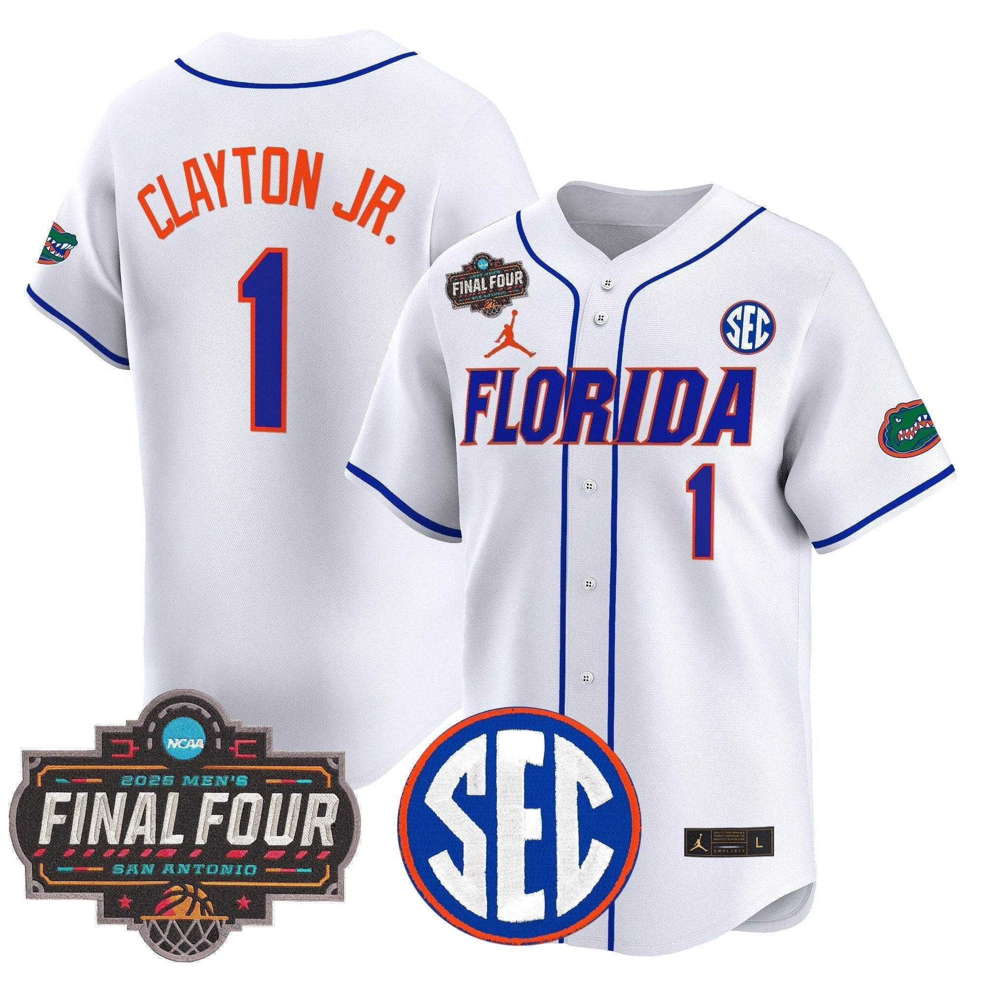 UF 2025 Final Four Patch Vapor Baseball Jersey - Stitched
