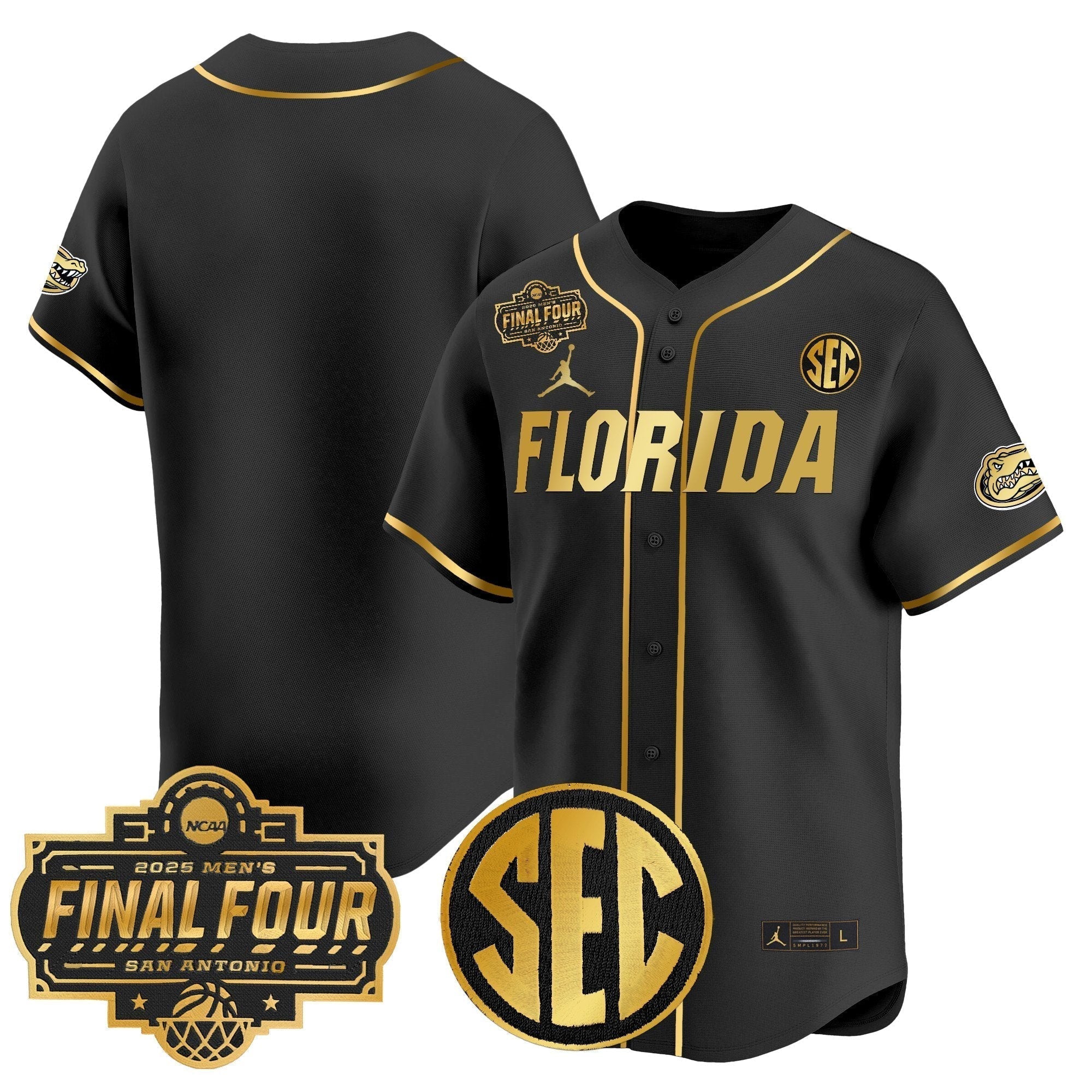 UF 2025 Final Four Patch Vapor Baseball Jersey - Stitched