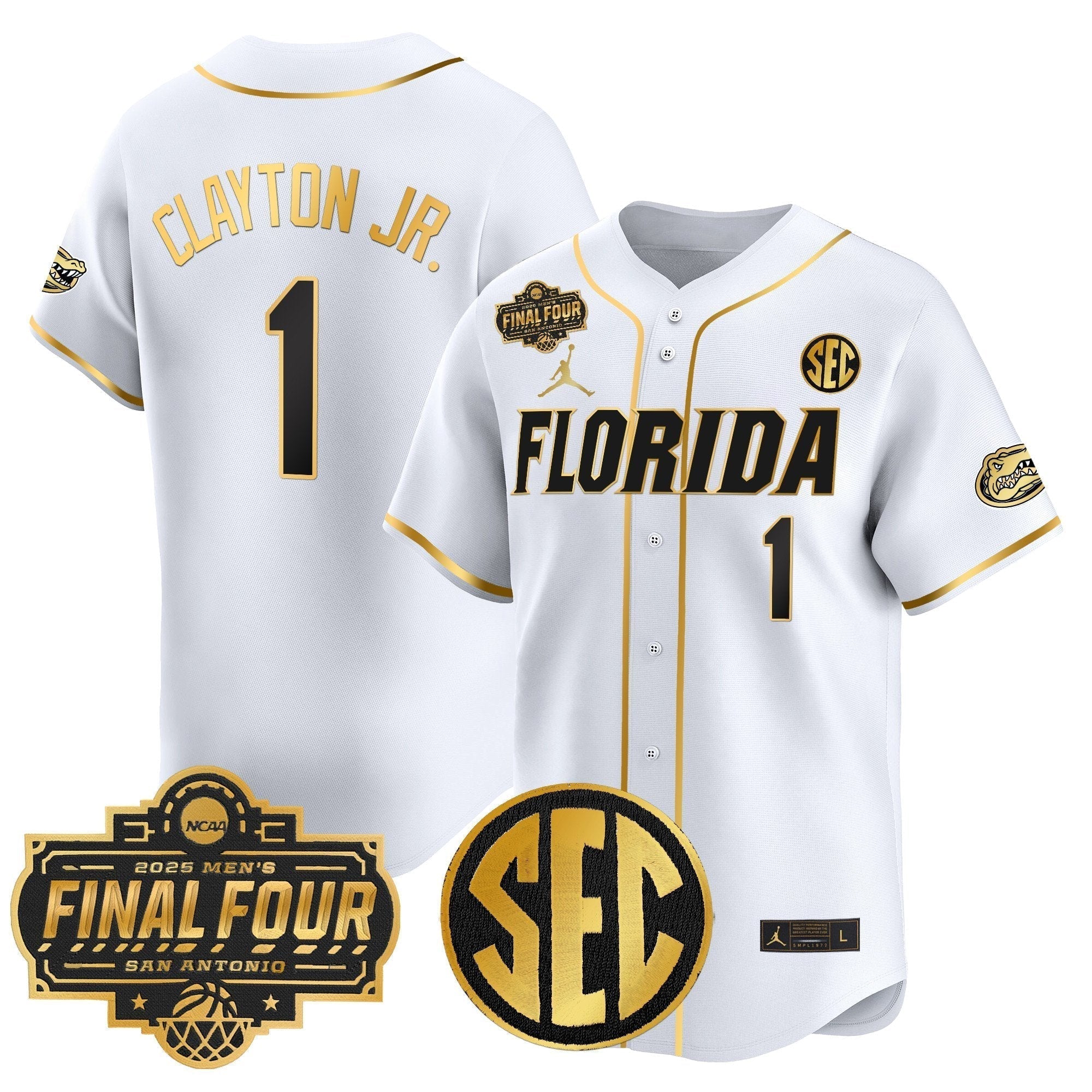 UF 2025 Final Four Patch Vapor Baseball Jersey - Stitched