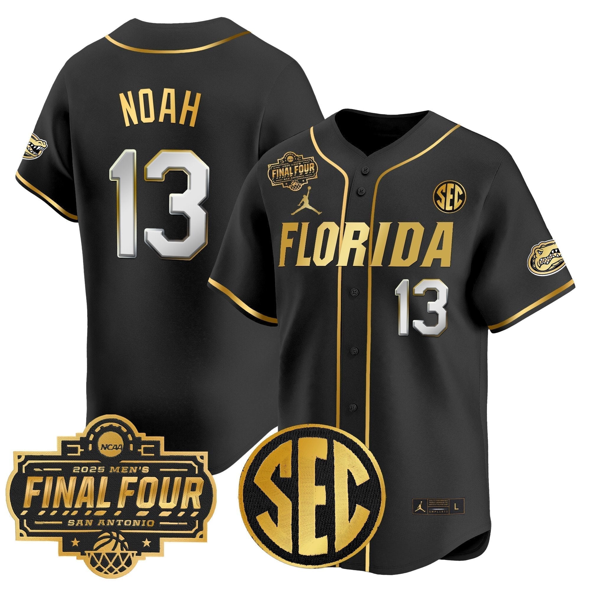 UF 2025 Final Four Patch Vapor Baseball Jersey - Stitched