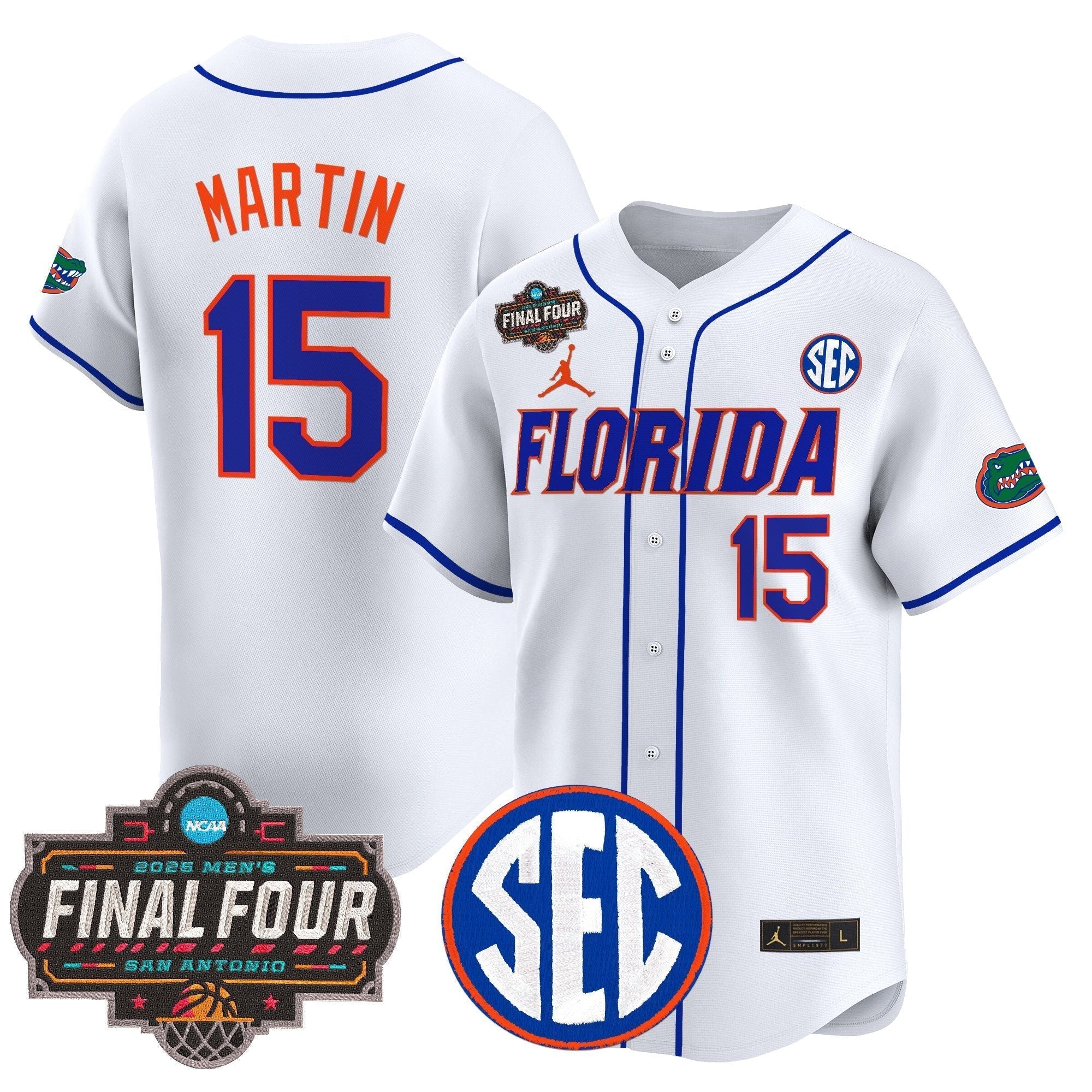 UF 2025 Final Four Patch Vapor Baseball Jersey - Stitched