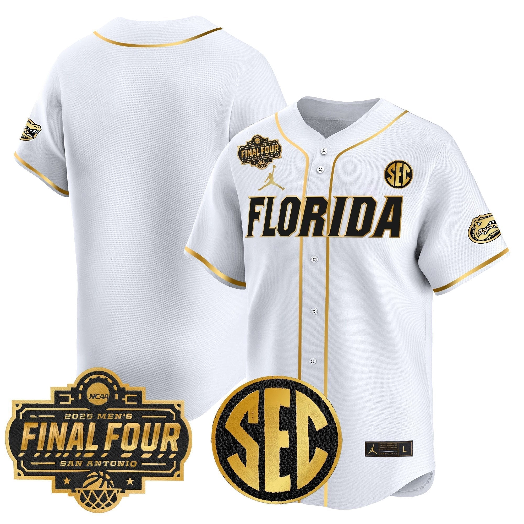 UF 2025 Final Four Patch Vapor Baseball Jersey - Stitched