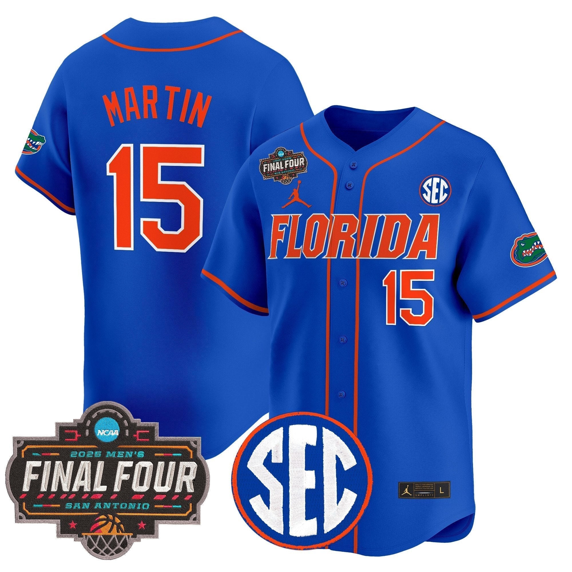 UF 2025 Final Four Patch Vapor Baseball Jersey - Stitched