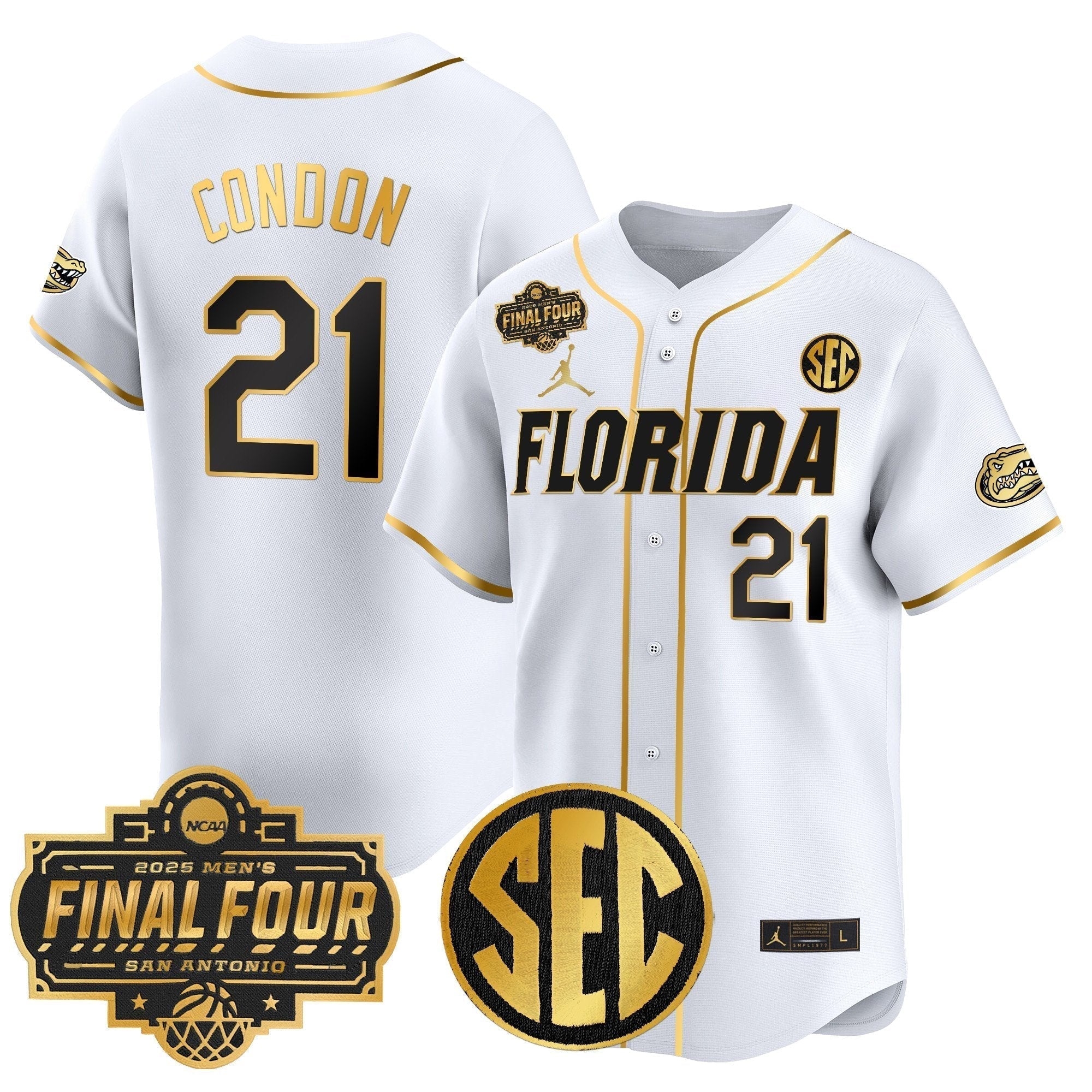 UF 2025 Final Four Patch Vapor Baseball Jersey - Stitched