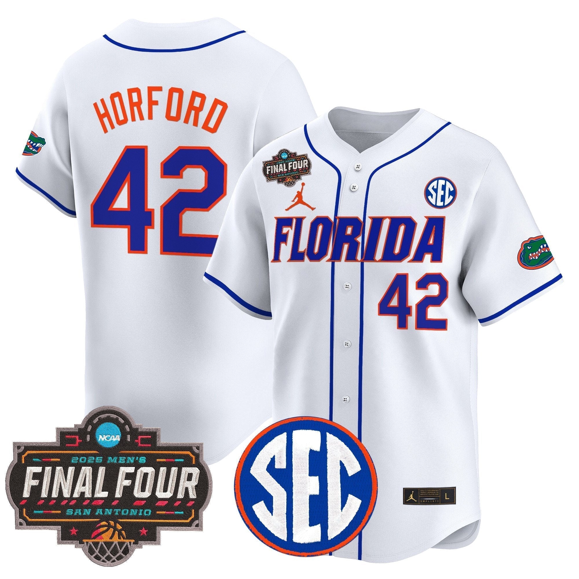 UF 2025 Final Four Patch Vapor Baseball Jersey - Stitched