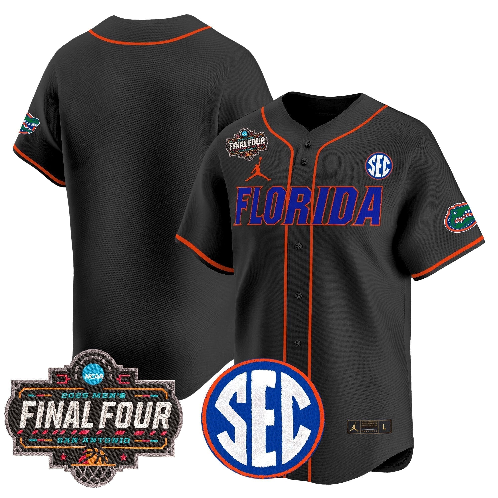 UF 2025 Final Four Patch Vapor Baseball Jersey - Stitched